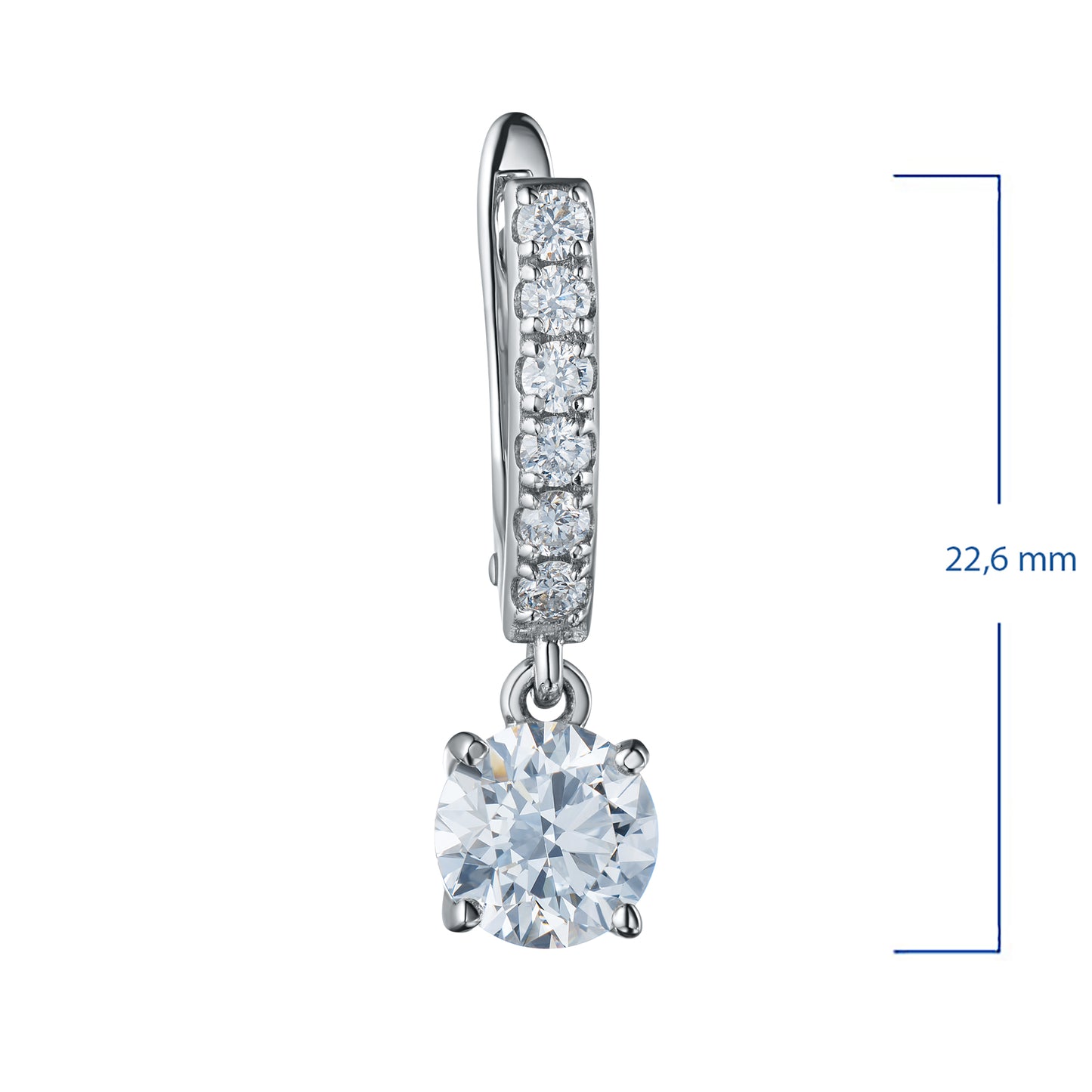 14K White Gold Earrings with Lab-Created Diamonds 8.900 CT.TW