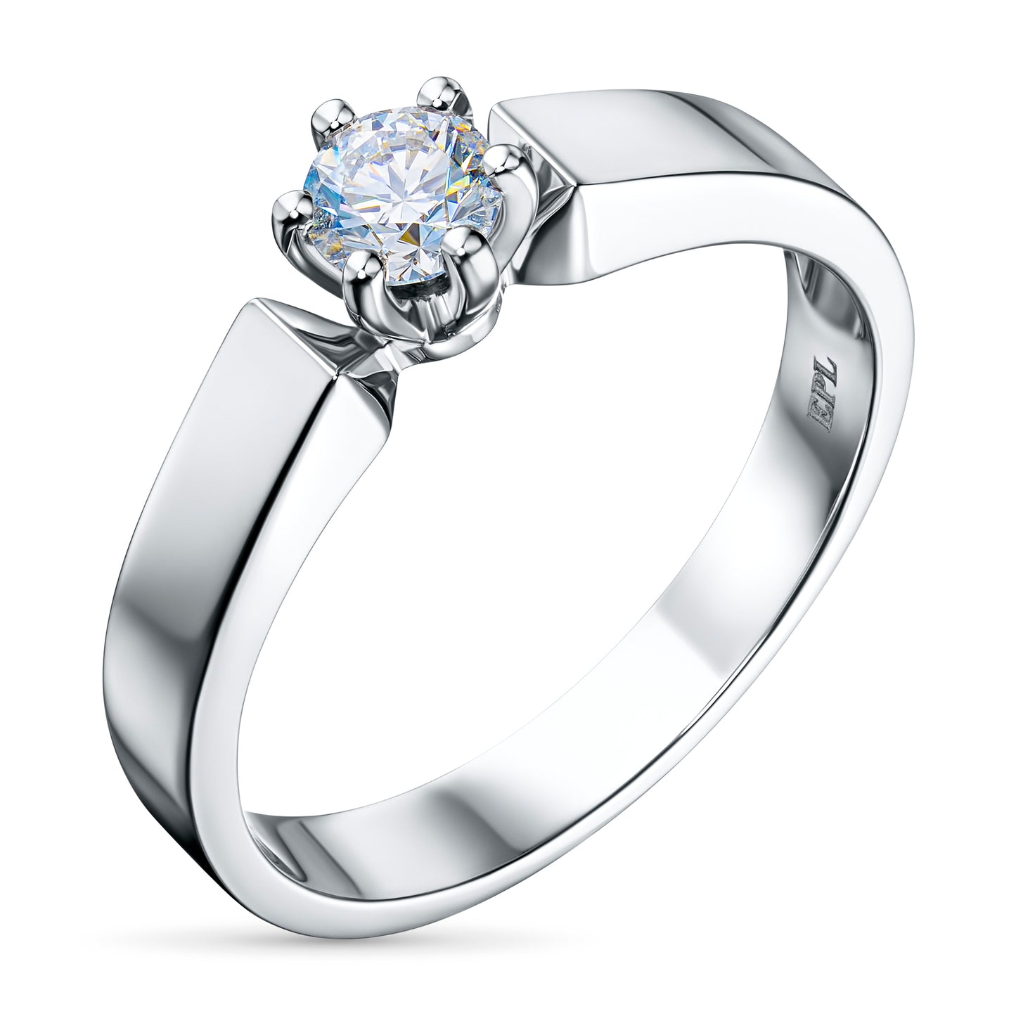 14K White Gold Ring with Lab-Created Diamonds 0.800 CT.TW
