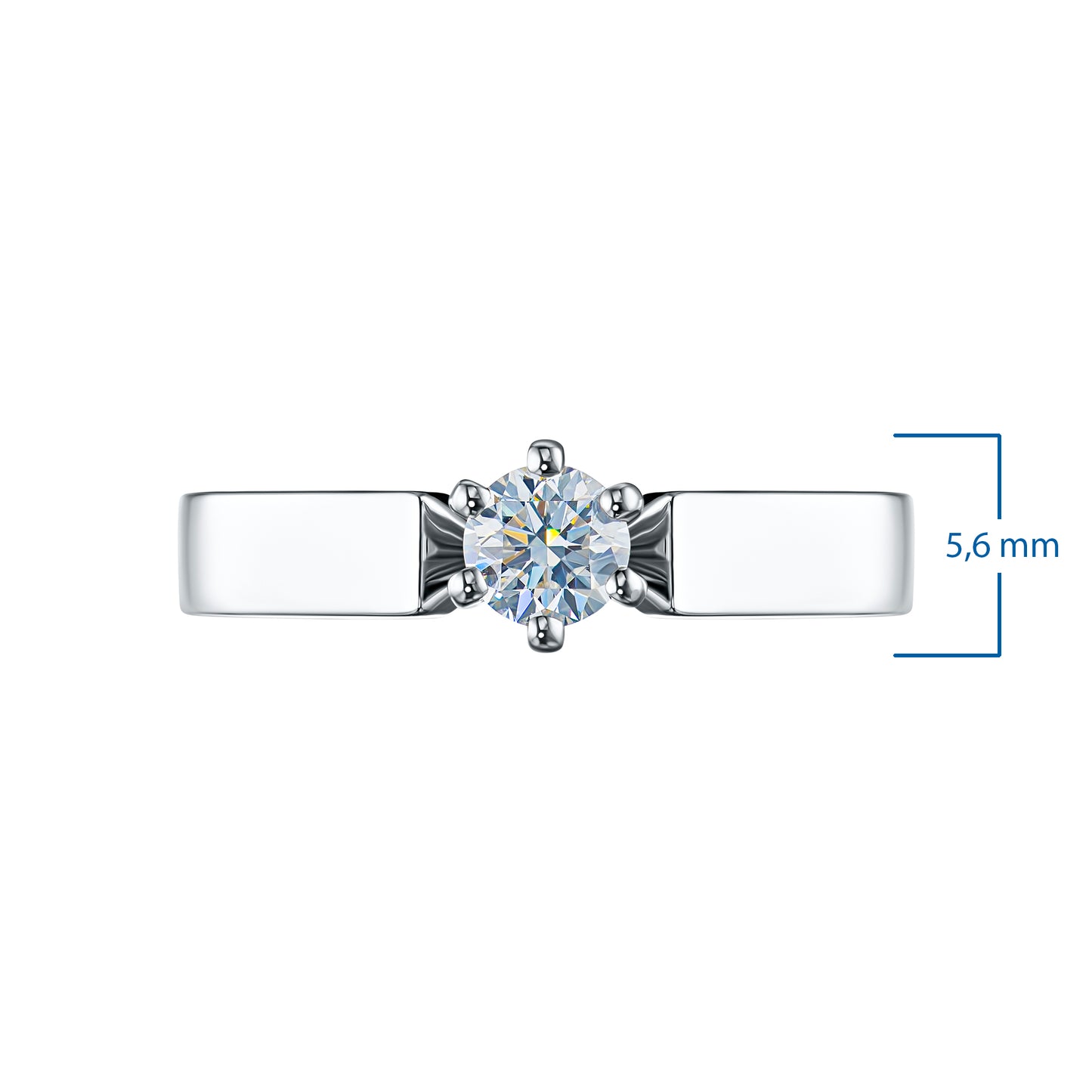 14K White Gold Ring with Lab-Created Diamonds 0.800 CT.TW
