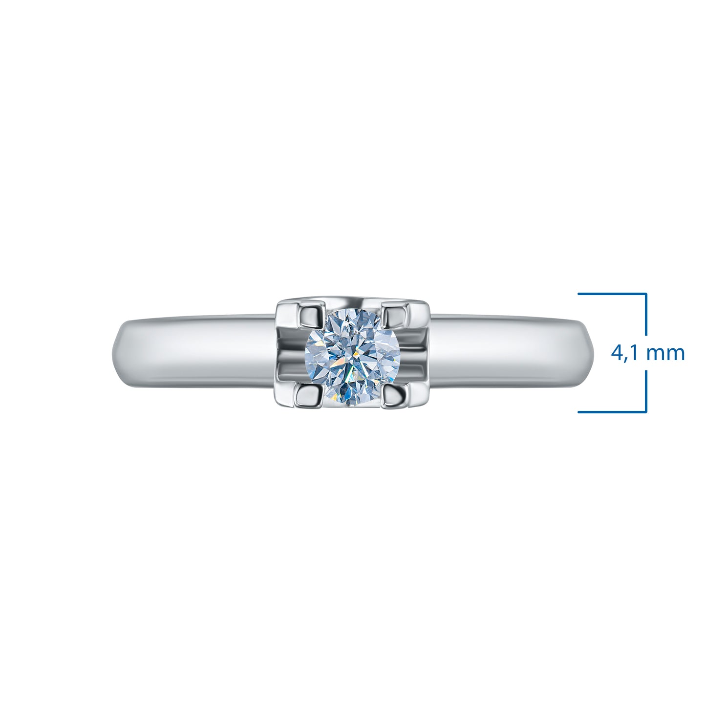 14K White Gold Ring with Lab-Created Diamonds 1.070 CT.TW