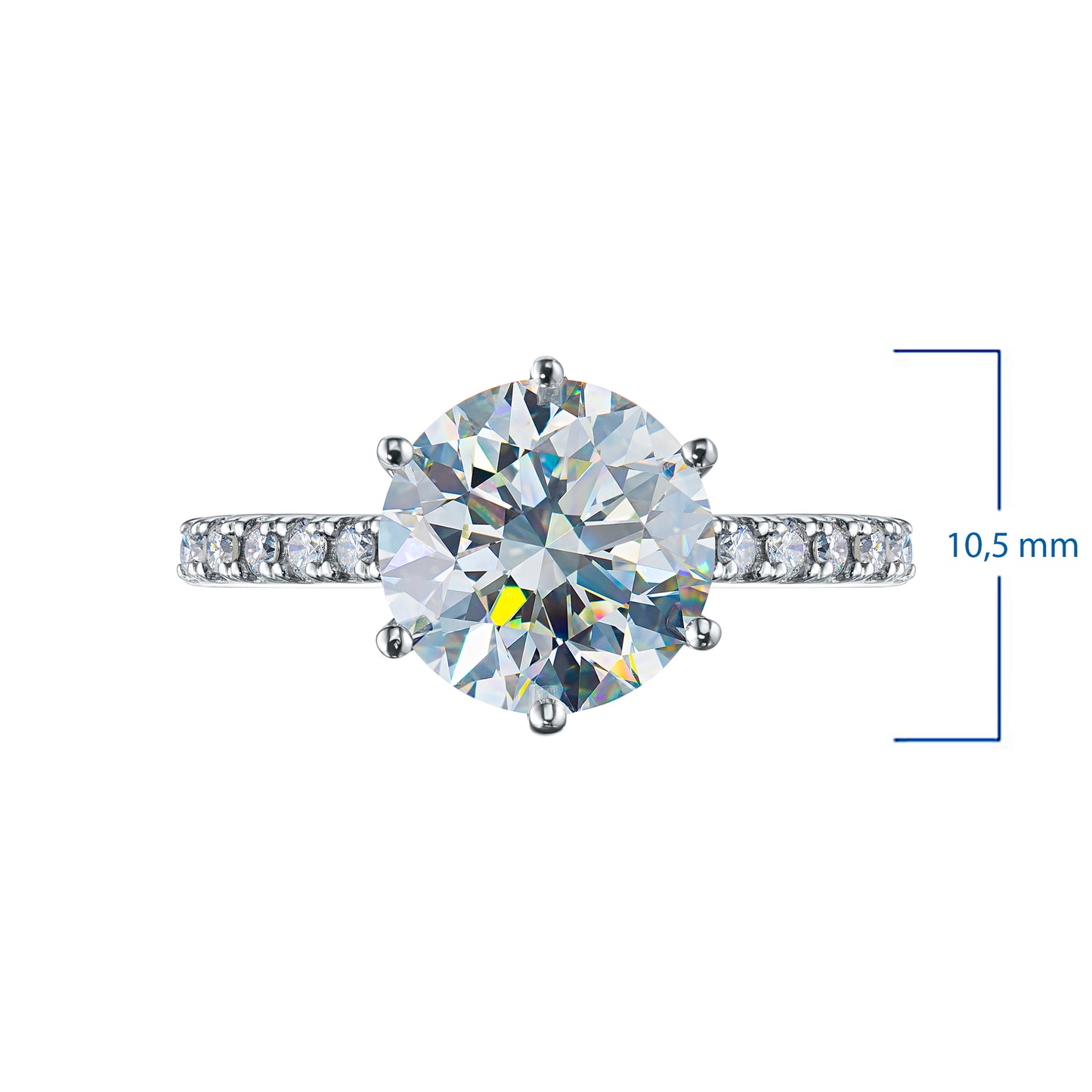 14K Yellow Gold Ring with Lab-Created Diamonds 6.570 CT.TW