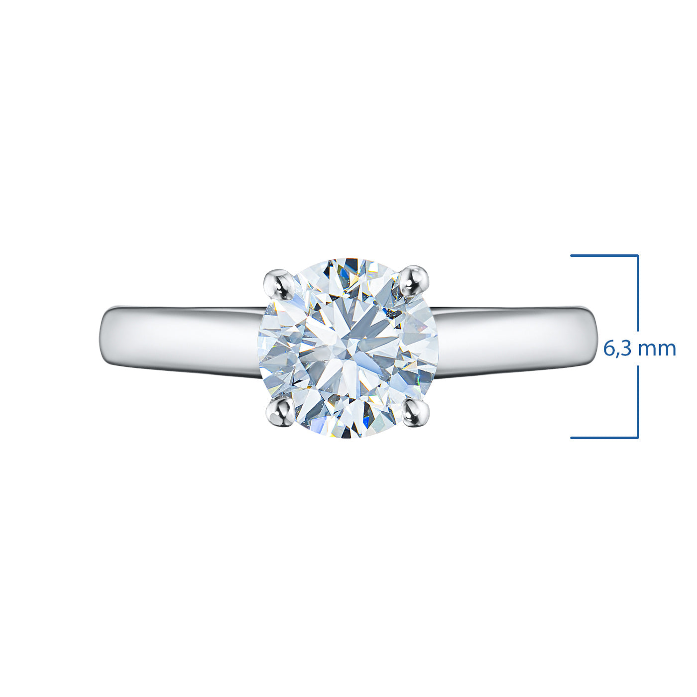 14K White Gold Ring with Natural Diamonds 0.180 CT.TW