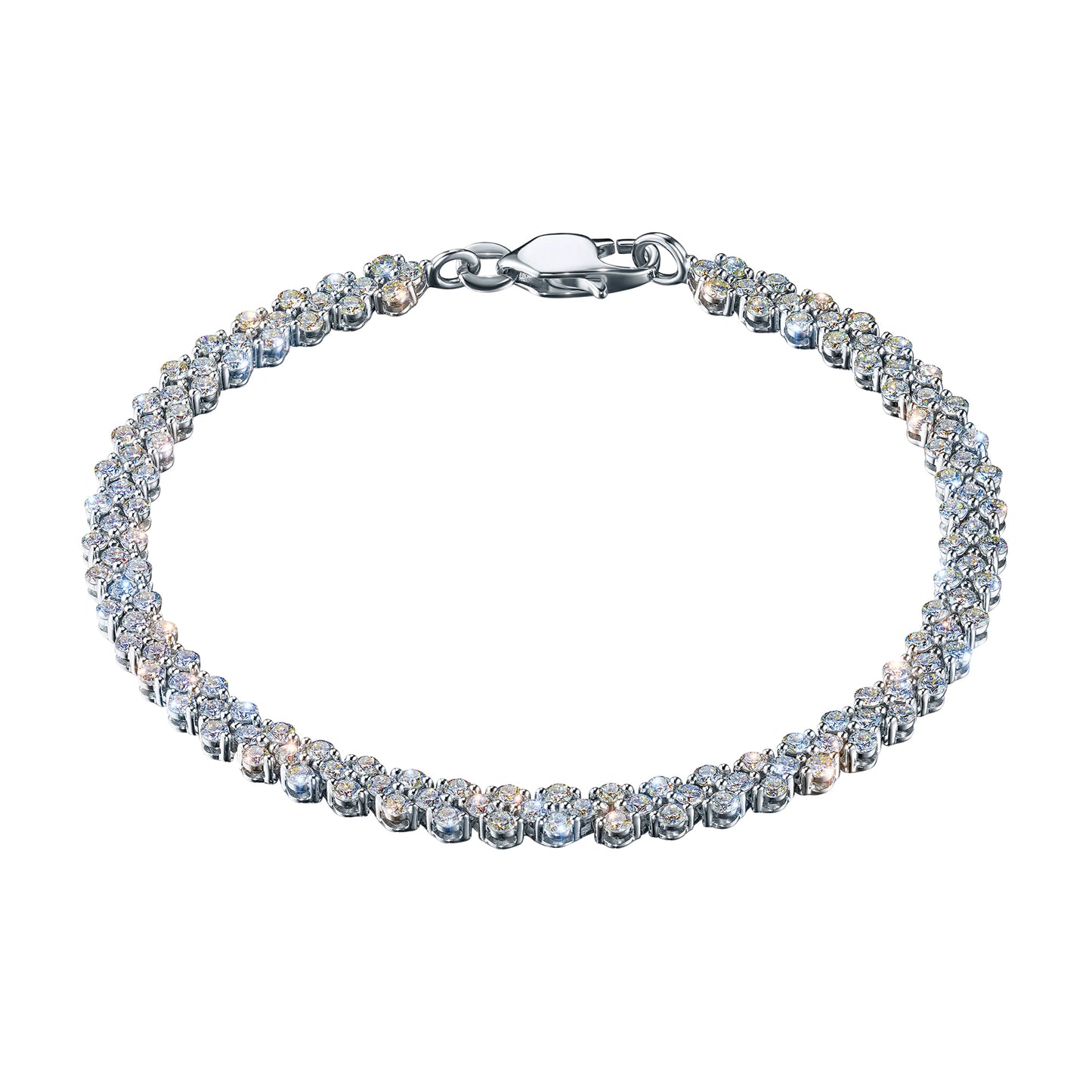 14K White Gold Bracelet with Lab-Created Diamonds 573.500 CT.TW