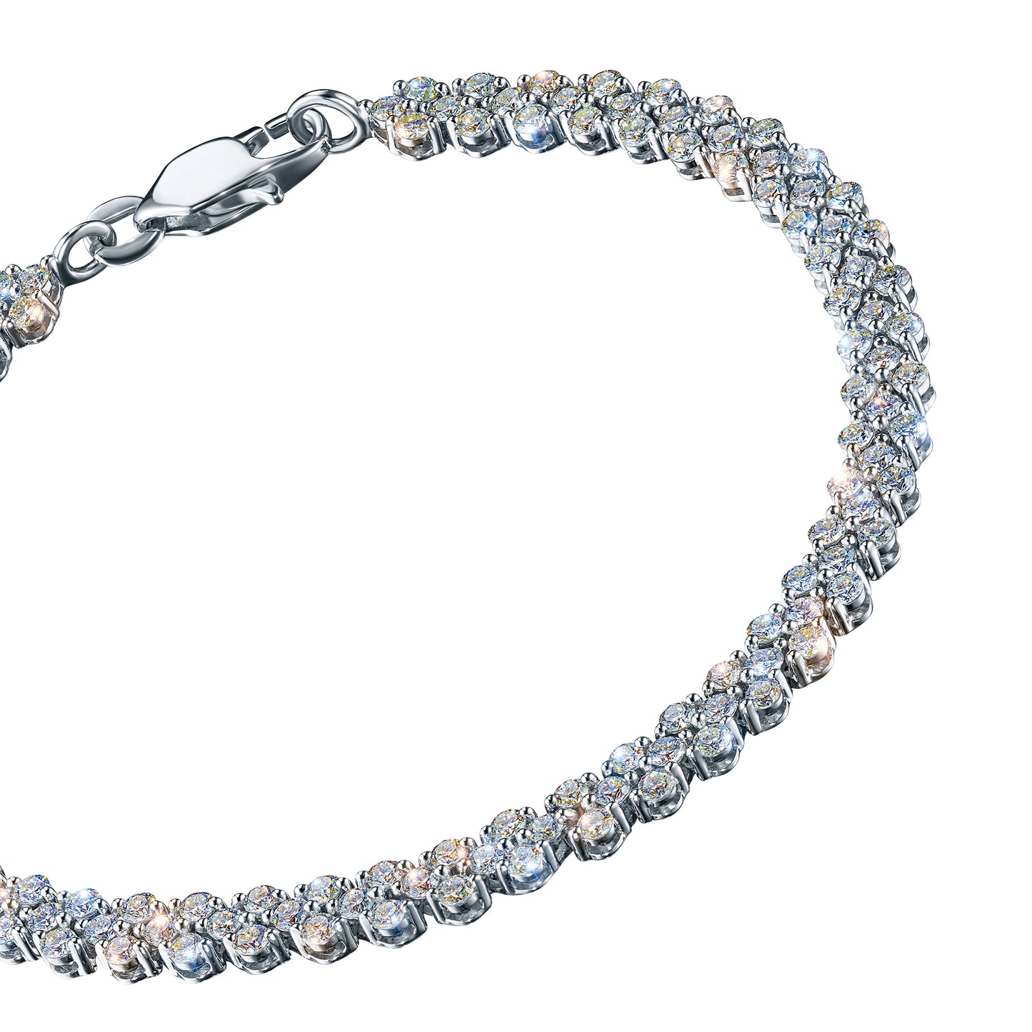 14K White Gold Bracelet with Lab-Created Diamonds 573.500 CT.TW