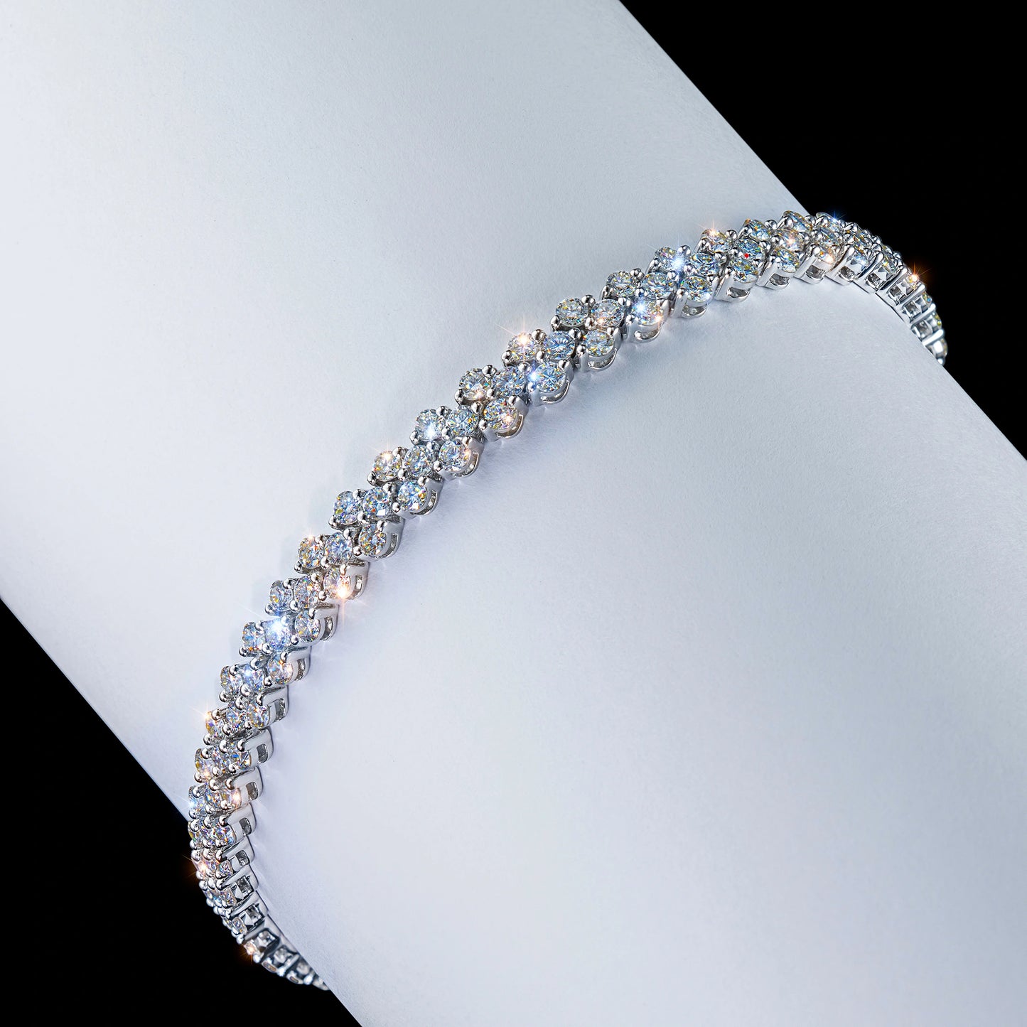 14K White Gold Bracelet with Lab-Created Diamonds 573.500 CT.TW