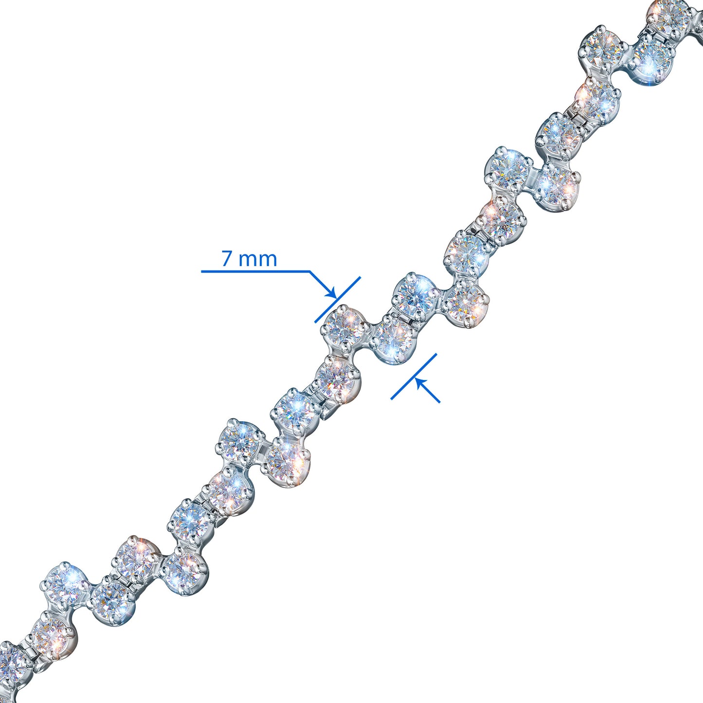 14K White Gold Bracelet with Lab-Created Diamonds 311.400 CT.TW