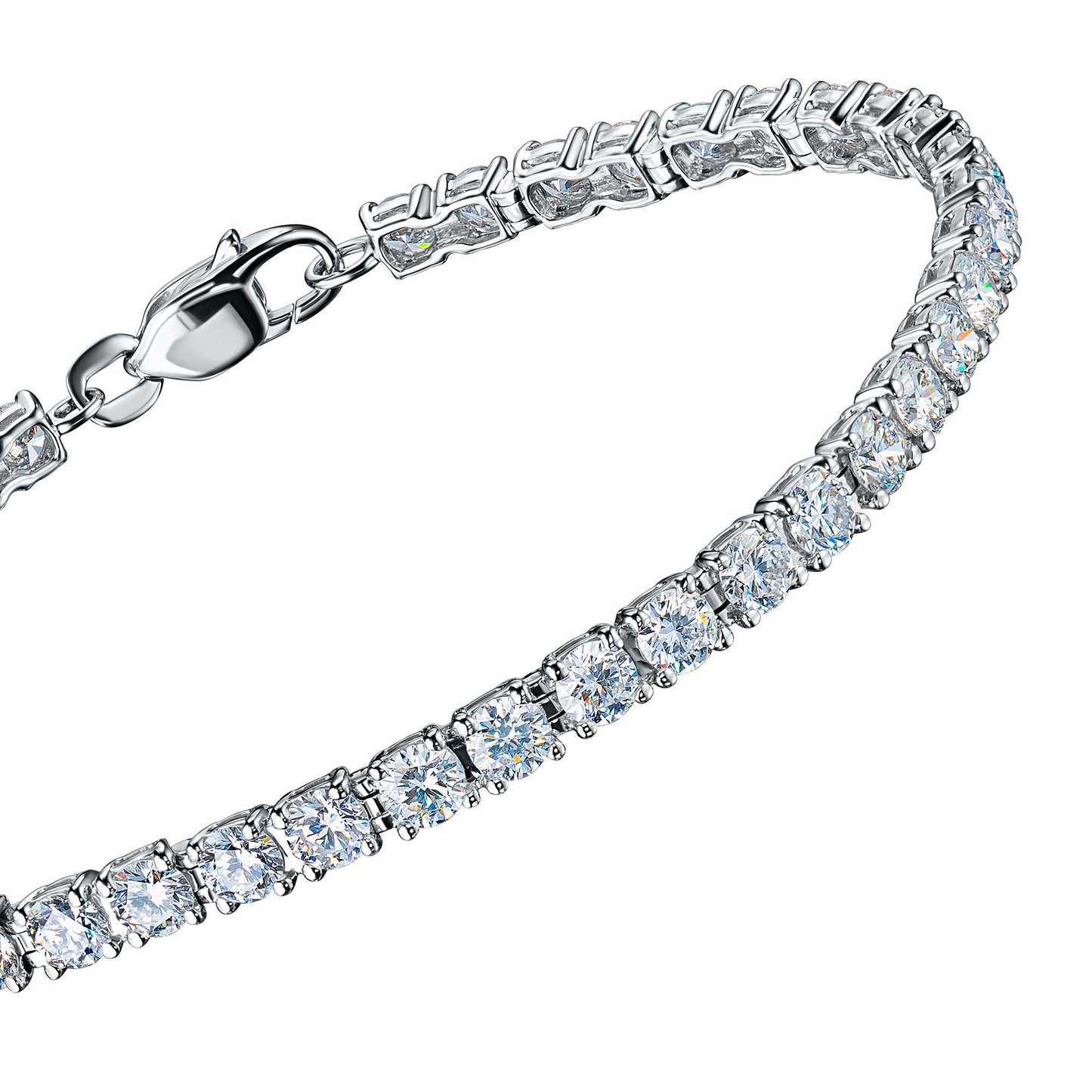 14K White Gold Bracelet with Lab-Created Diamonds 250.560 CT.TW