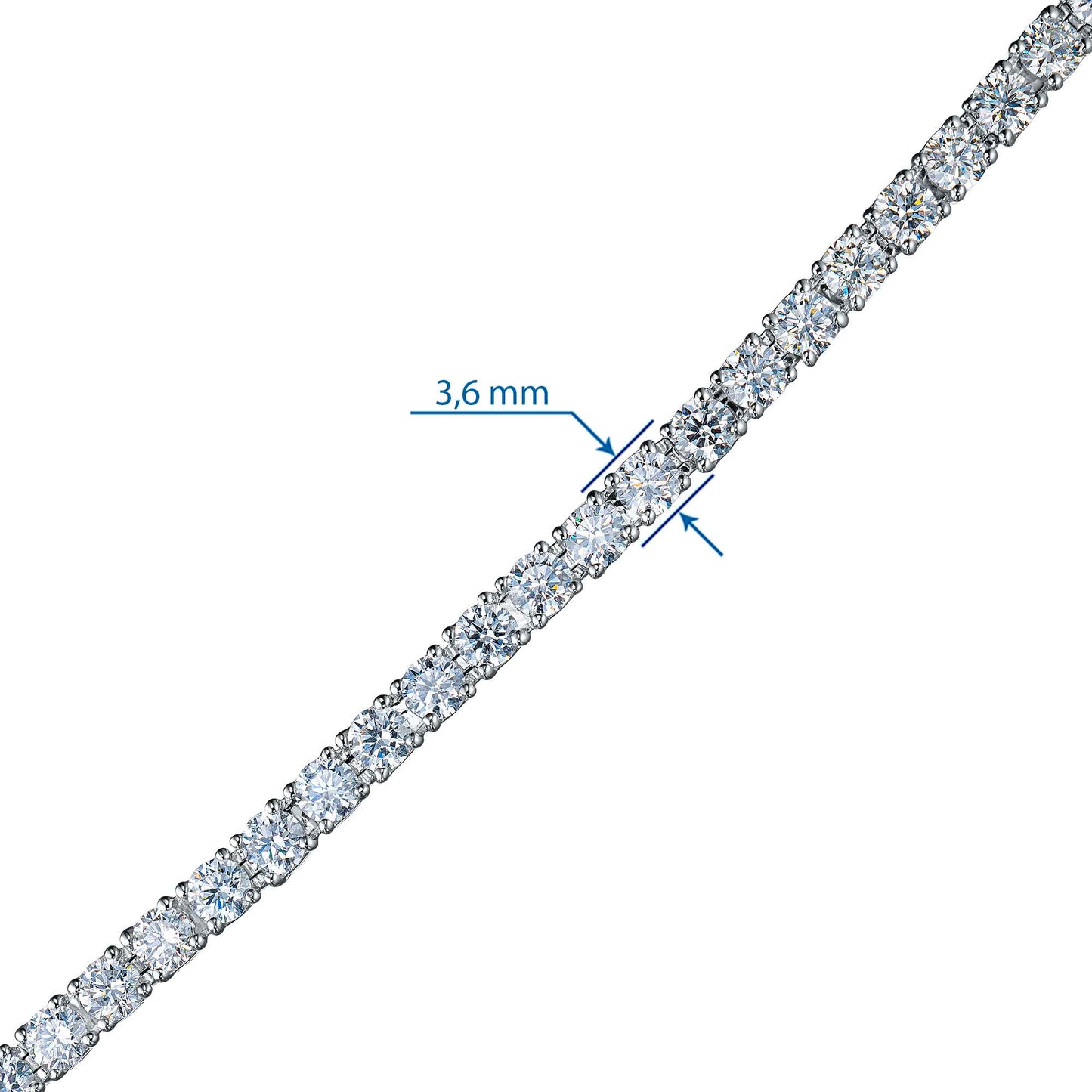 14K White Gold Bracelet with Lab-Created Diamonds 250.560 CT.TW