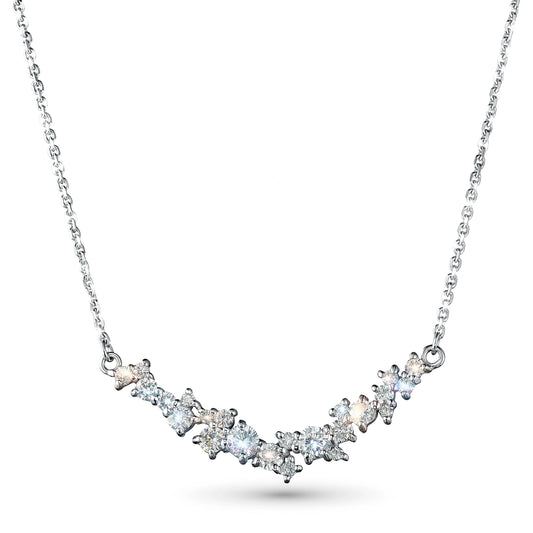 14K White Gold Necklace with Lab-Created Diamonds 3.810 CT.TW
