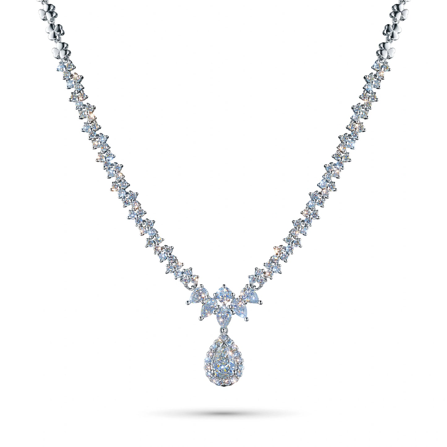 14K White Gold Necklace with Lab-Created Diamonds 228.780 CT.TW