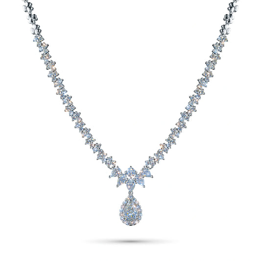14K White Gold Necklace with Lab-Created Diamonds 228.780 CT.TW