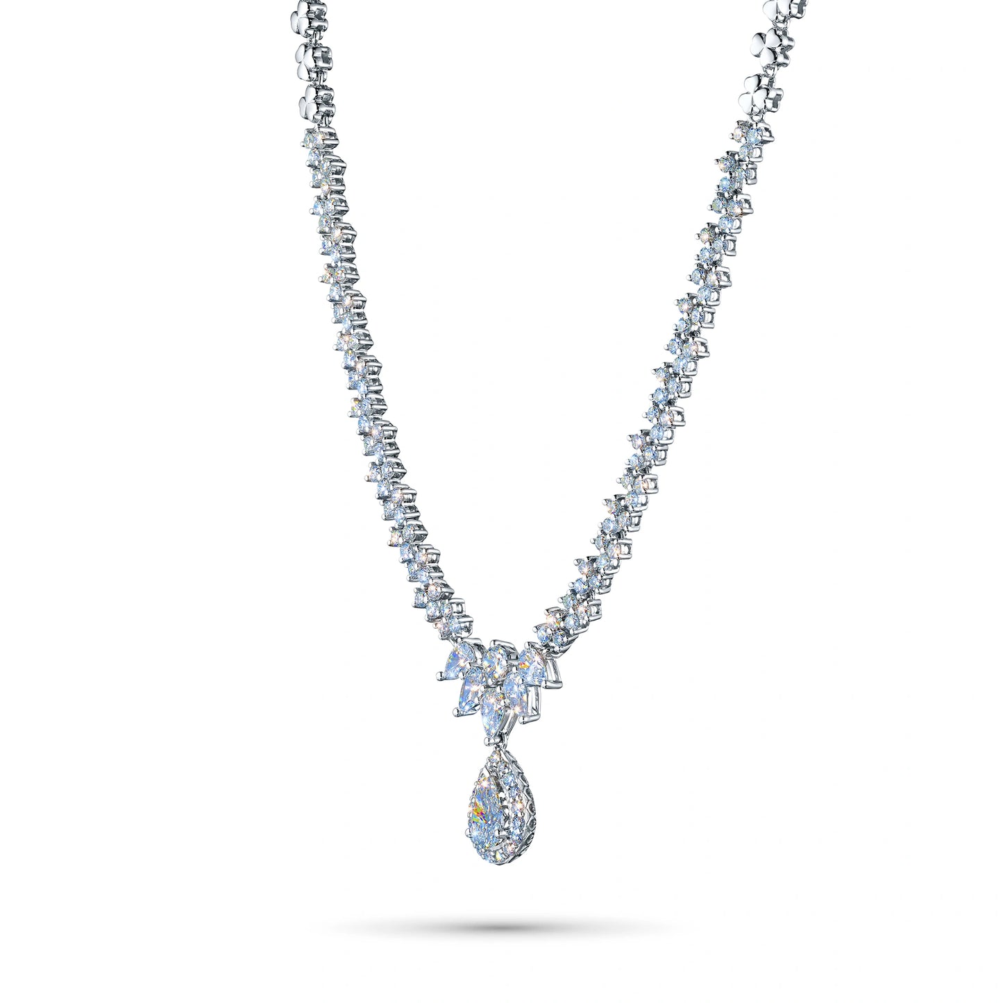 14K White Gold Necklace with Lab-Created Diamonds 228.780 CT.TW