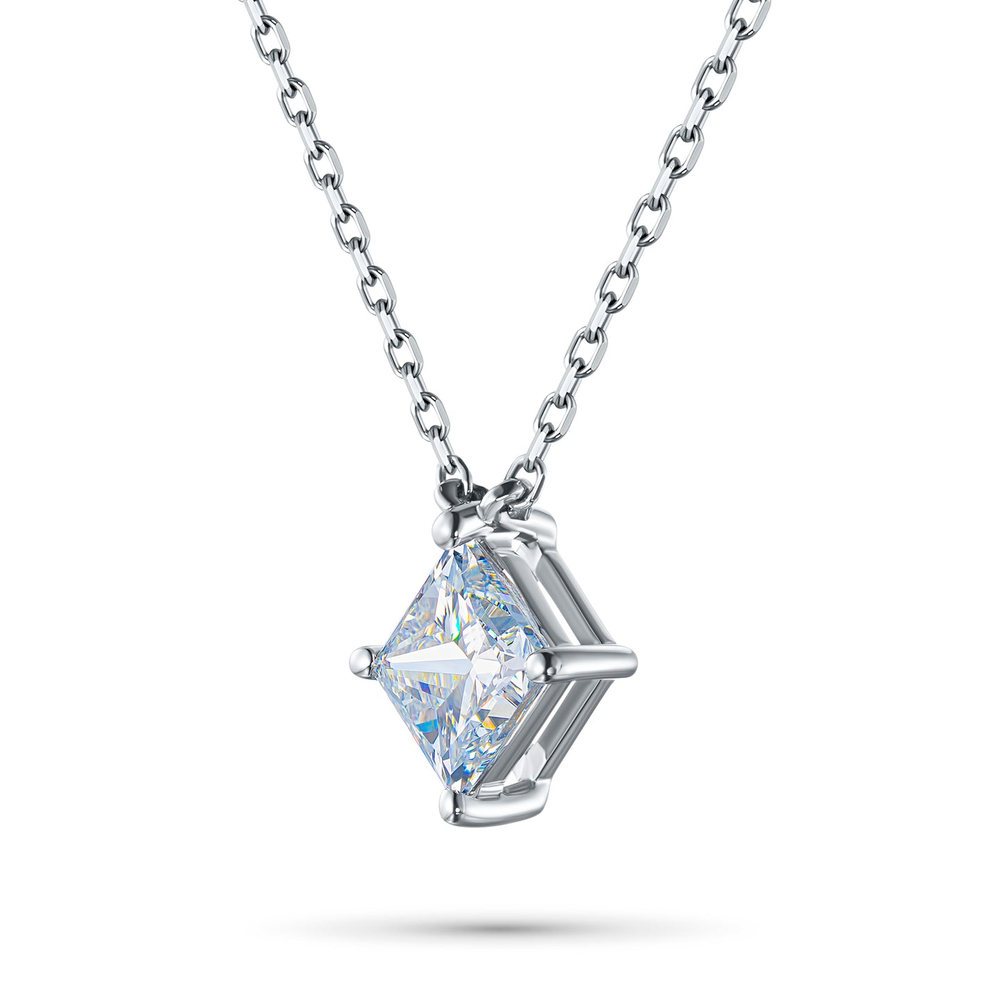 14K White Gold Necklace with Lab-Created Diamonds 1.000 CT.TW
