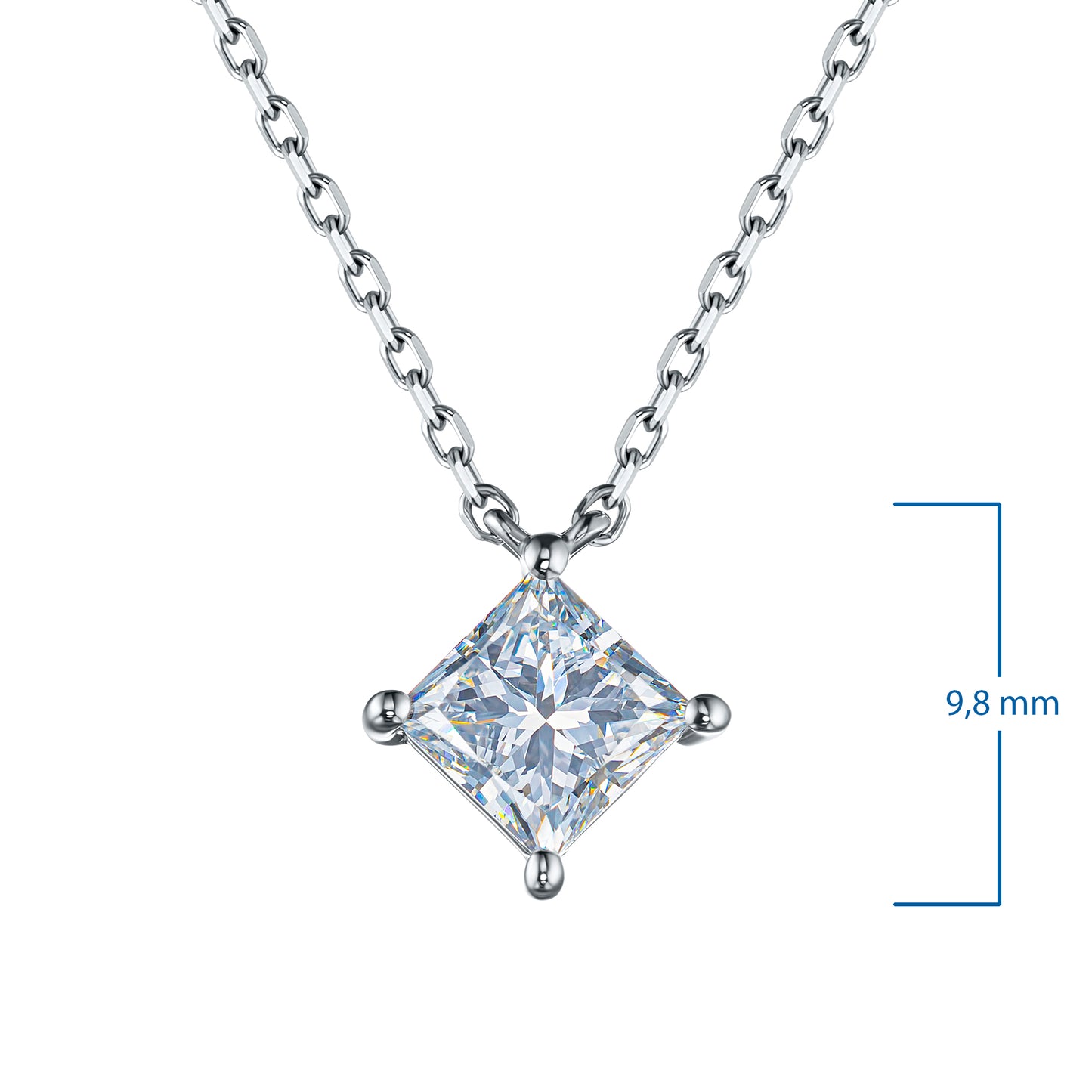 14K White Gold Necklace with Lab-Created Diamonds 1.000 CT.TW