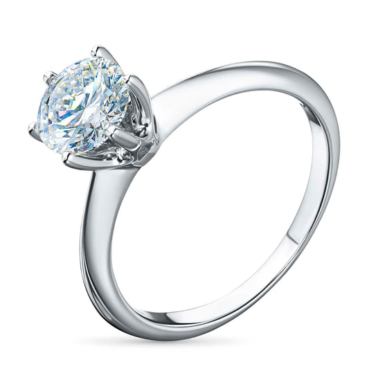 14K White Gold Ring with Lab-Created Diamonds 0.730 CT.TW