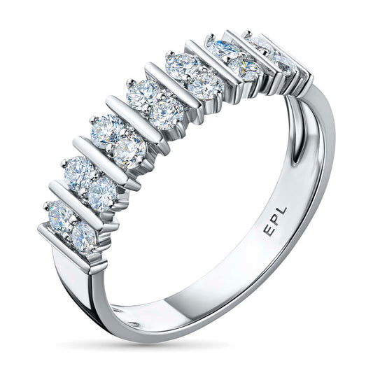 14K White Gold Ring with Natural Diamonds 7.240 CT.TW