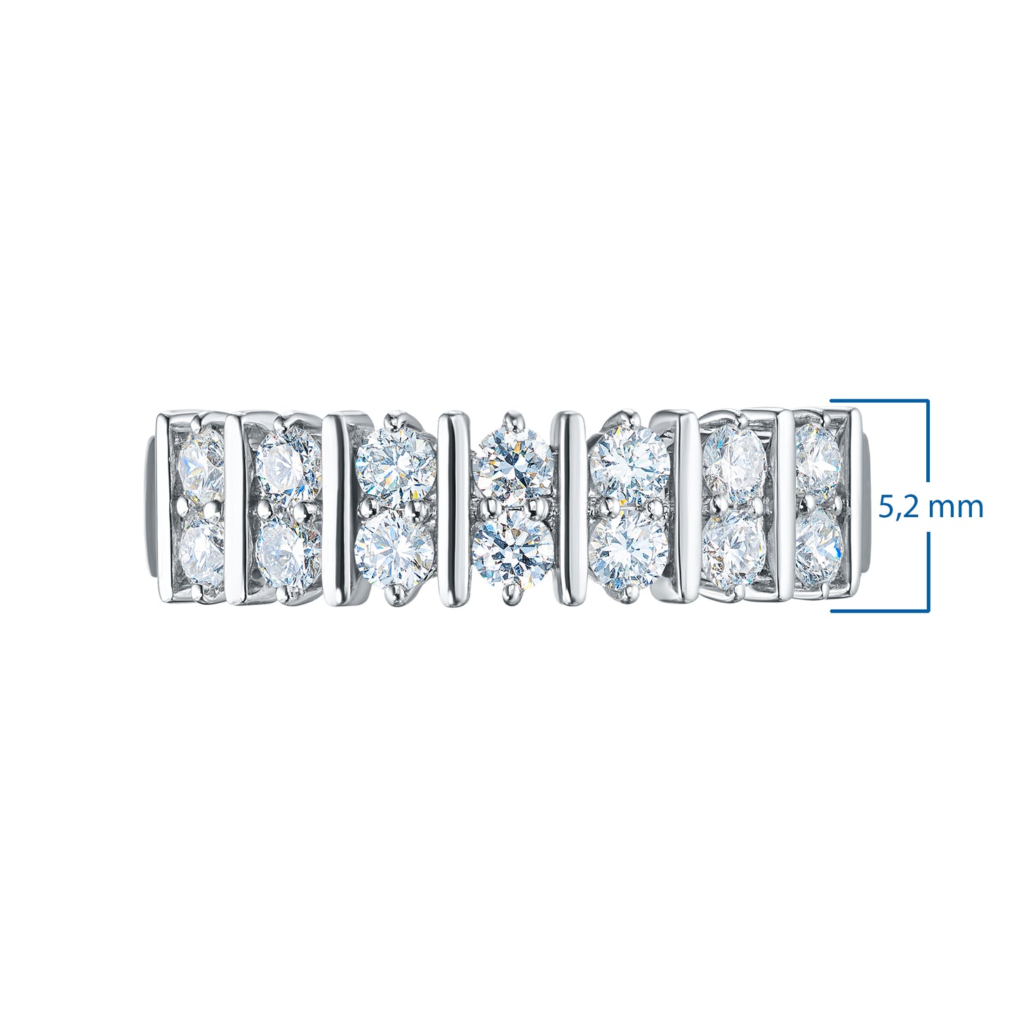 14K White Gold Ring with Natural Diamonds 7.240 CT.TW
