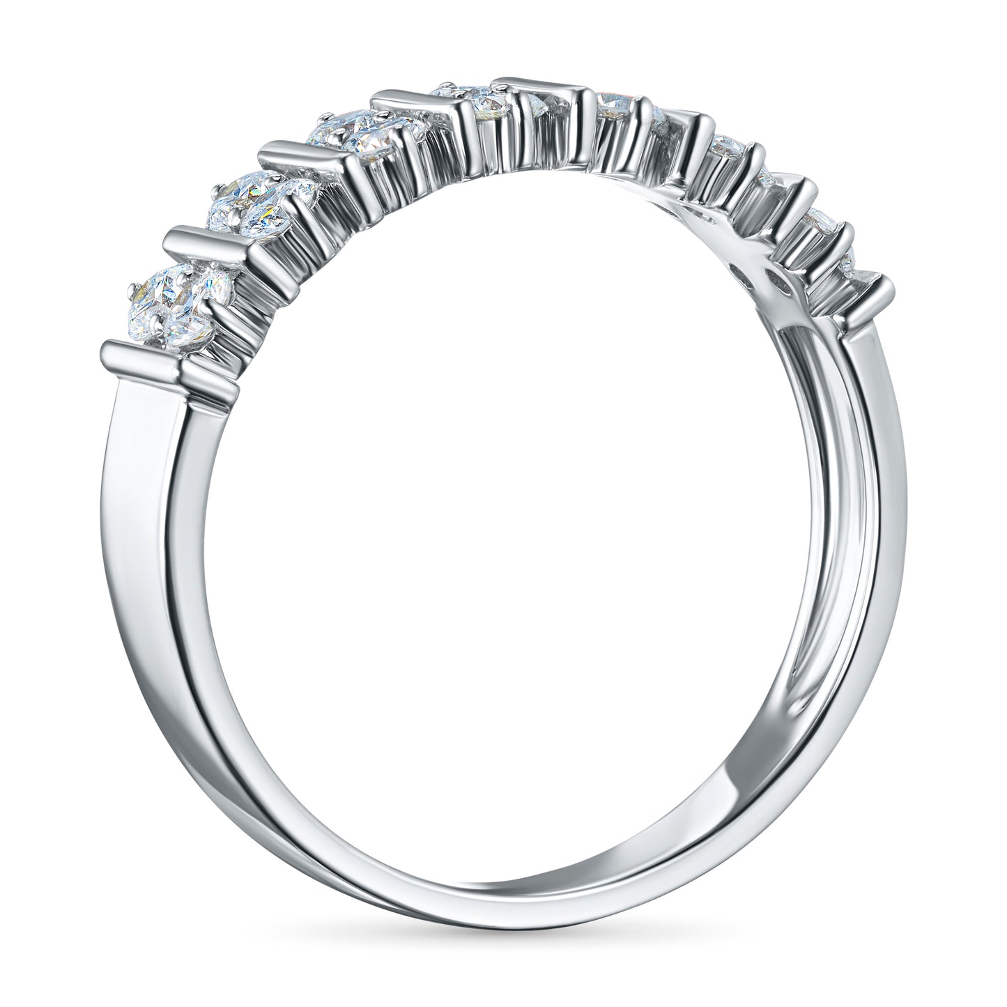 14K White Gold Ring with Natural Diamonds 7.240 CT.TW