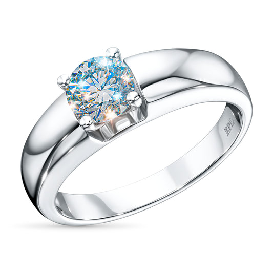 14K White Gold Ring with Lab-Created Diamonds 0.870 CT.TW