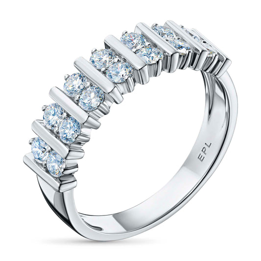 14K White Gold Ring with Lab-Created Diamonds 13.720 CT.TW
