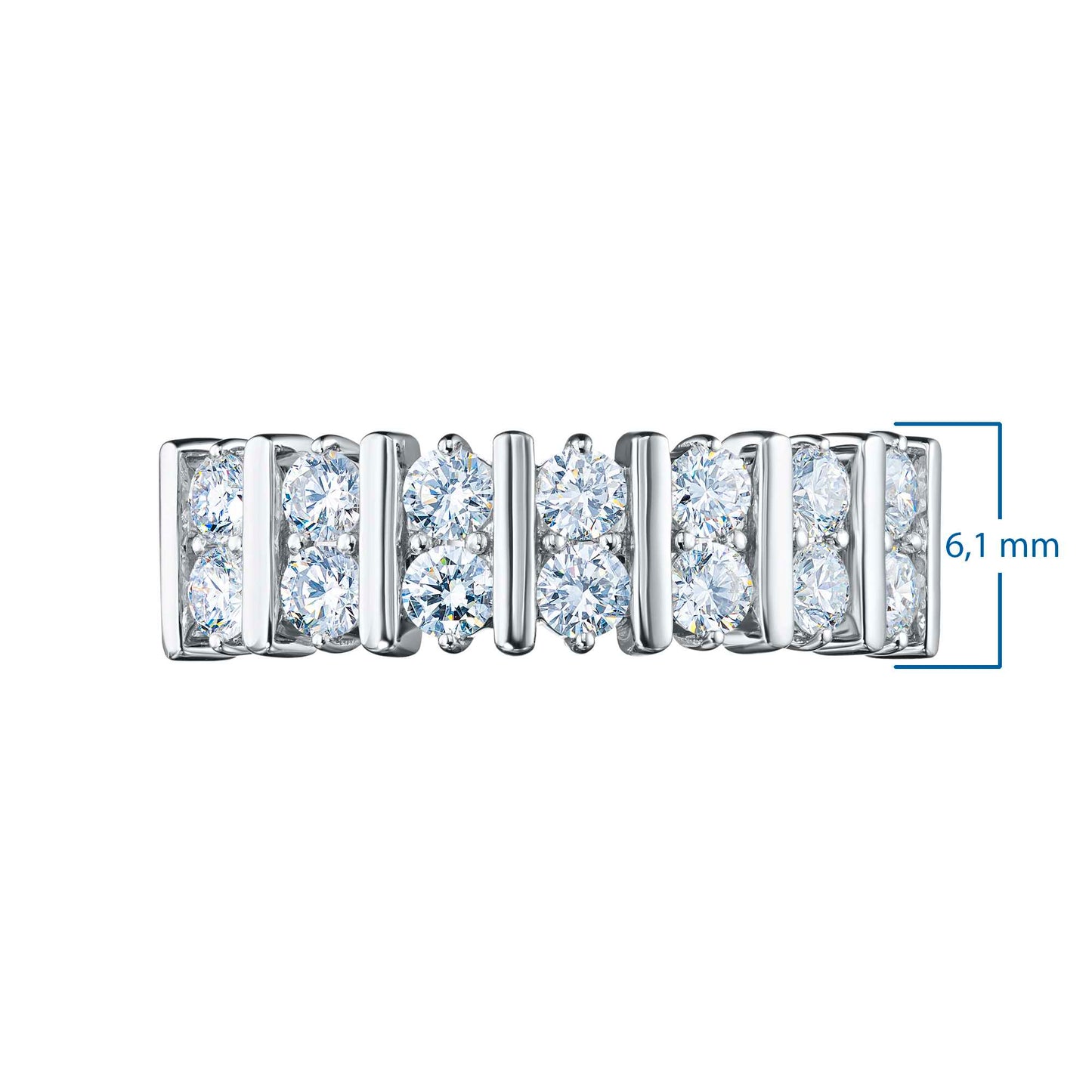 14K White Gold Ring with Lab-Created Diamonds 13.720 CT.TW