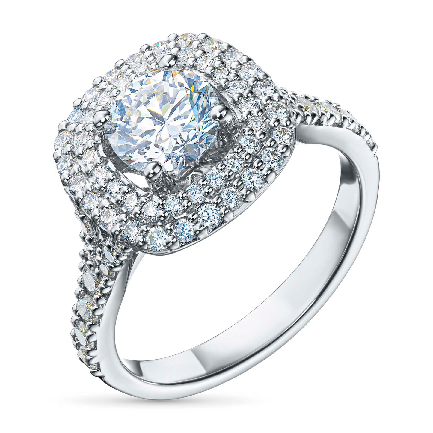 14K White Gold Ring with Lab-Created Diamonds 18.830 CT.TW