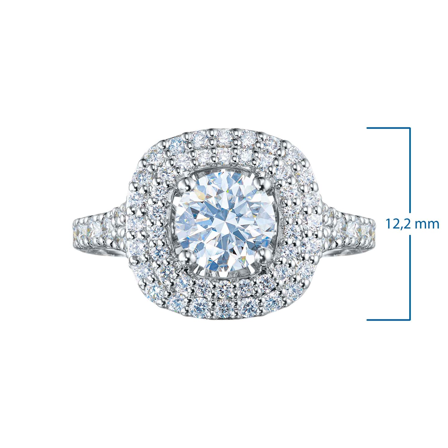 14K White Gold Ring with Lab-Created Diamonds 18.830 CT.TW