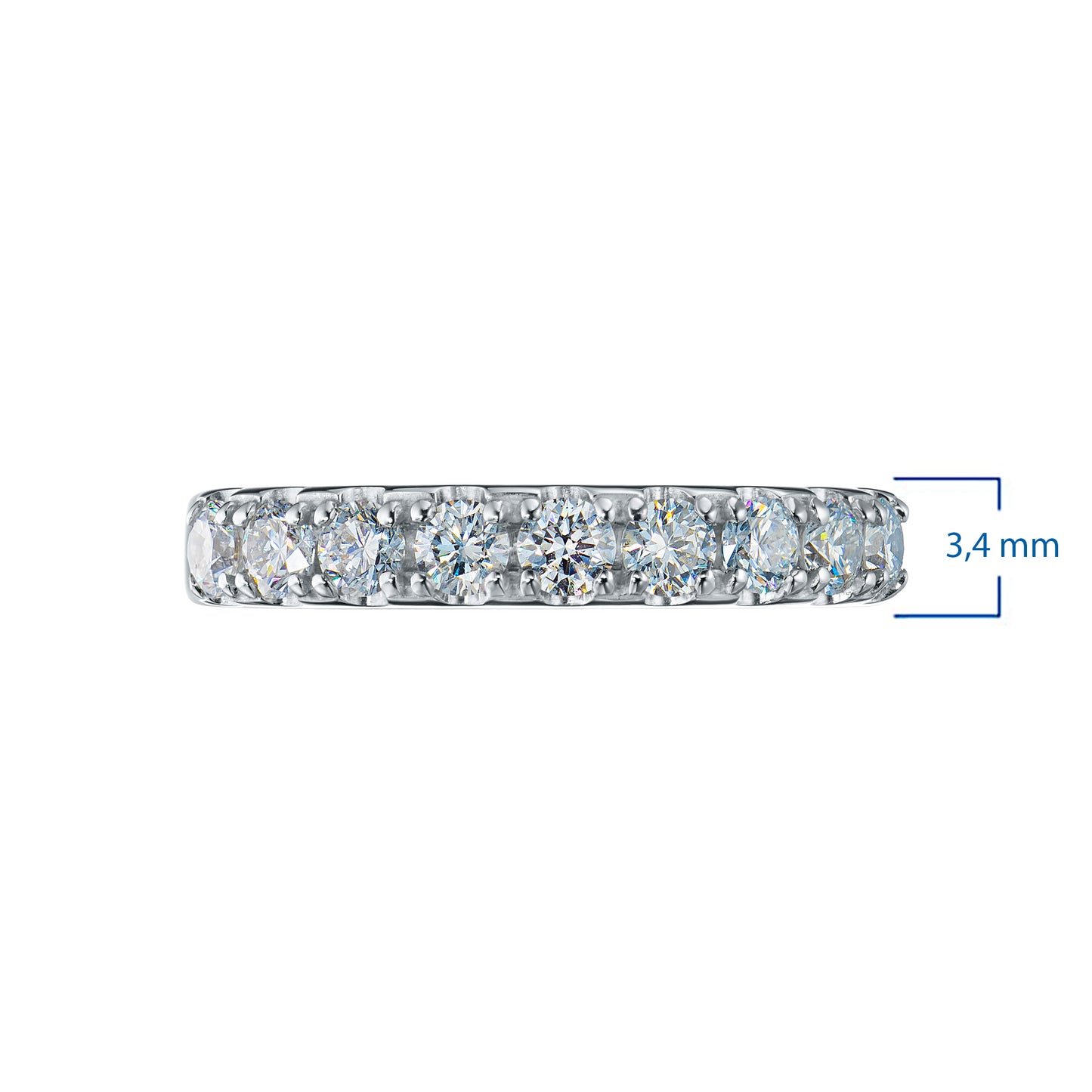 14K White Gold Ring with Lab-Created Diamonds 5.990 CT.TW