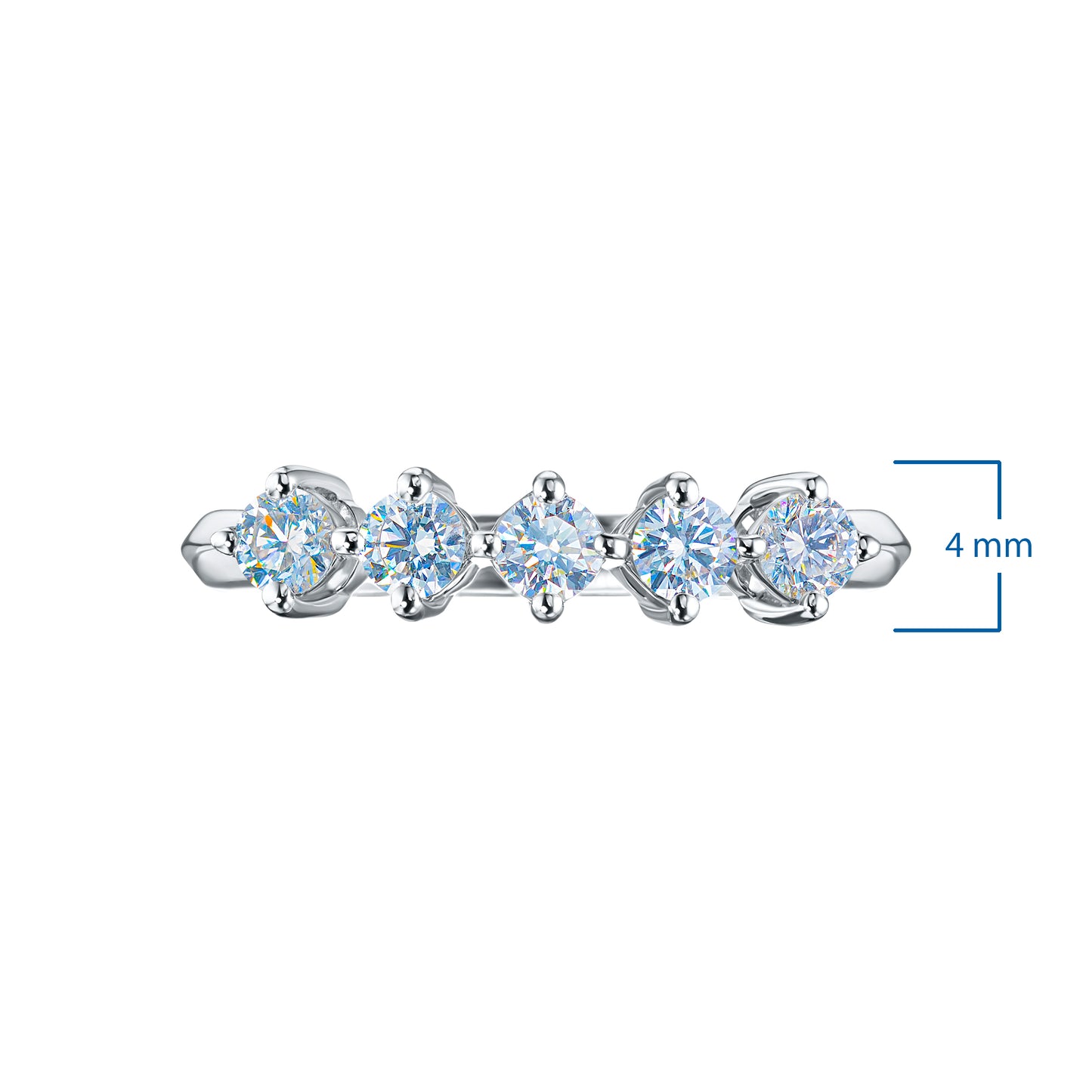 14K White Gold Ring with Natural Diamonds 2.160 CT.TW
