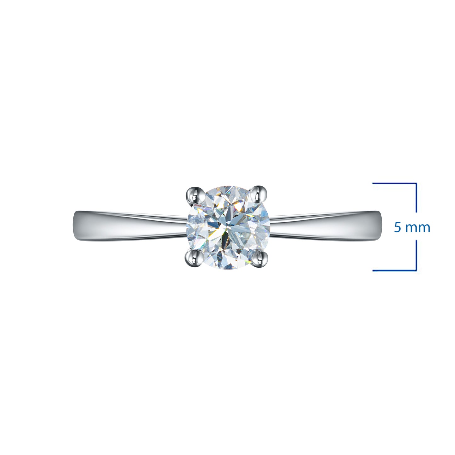 14K White Gold Ring with Natural Diamonds 0.180 CT.TW