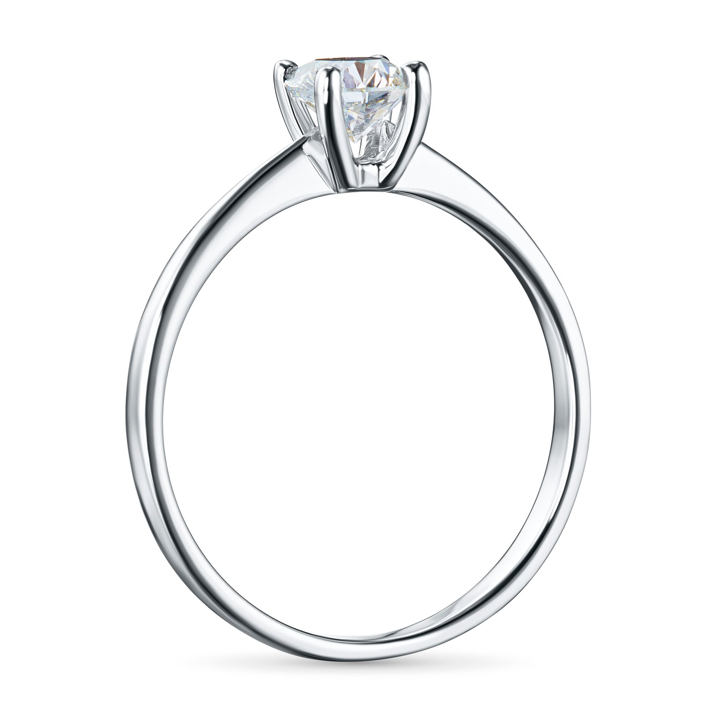 14K White Gold Ring with Natural Diamonds 0.180 CT.TW