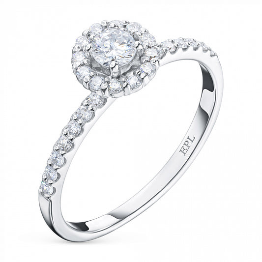 14K White Gold Ring with Natural Diamonds 5.010 CT.TW