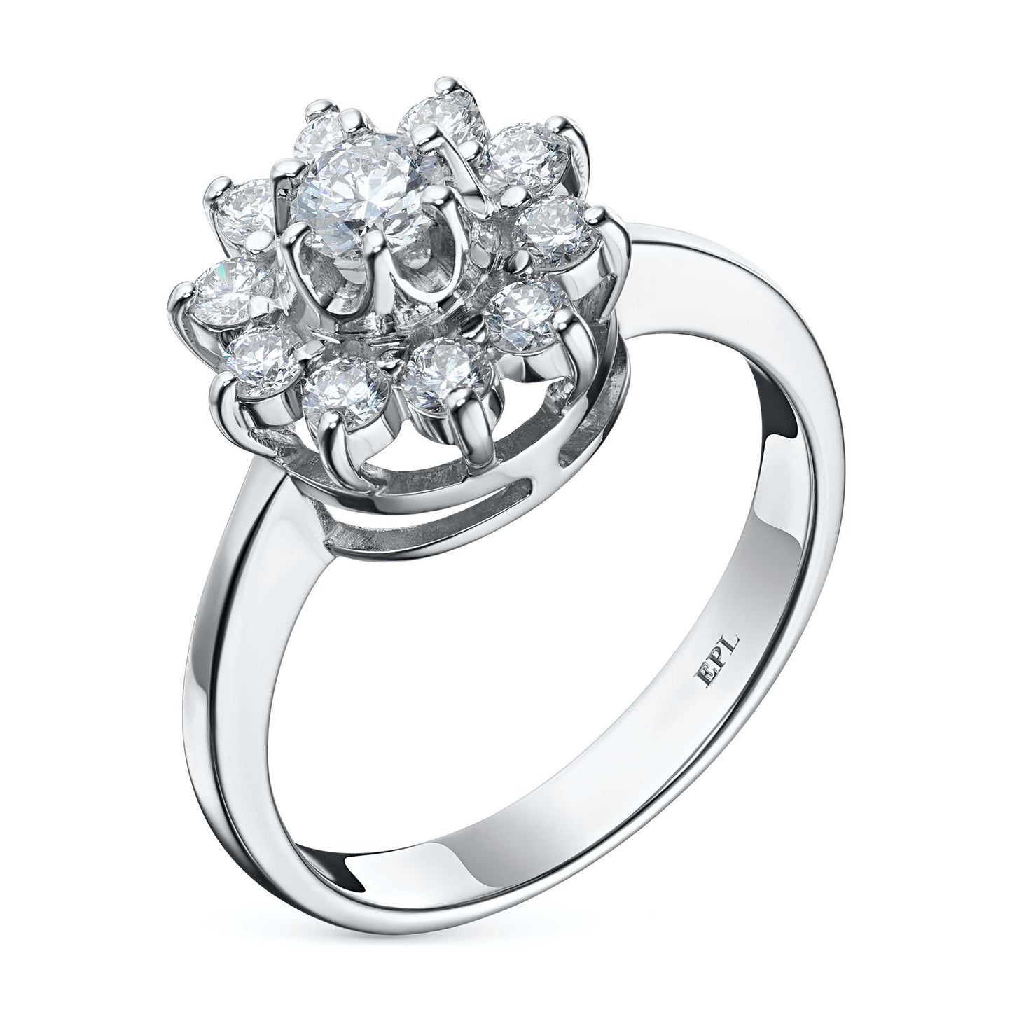 14K White Gold Ring with Lab-Created Diamonds 5.510 CT.TW