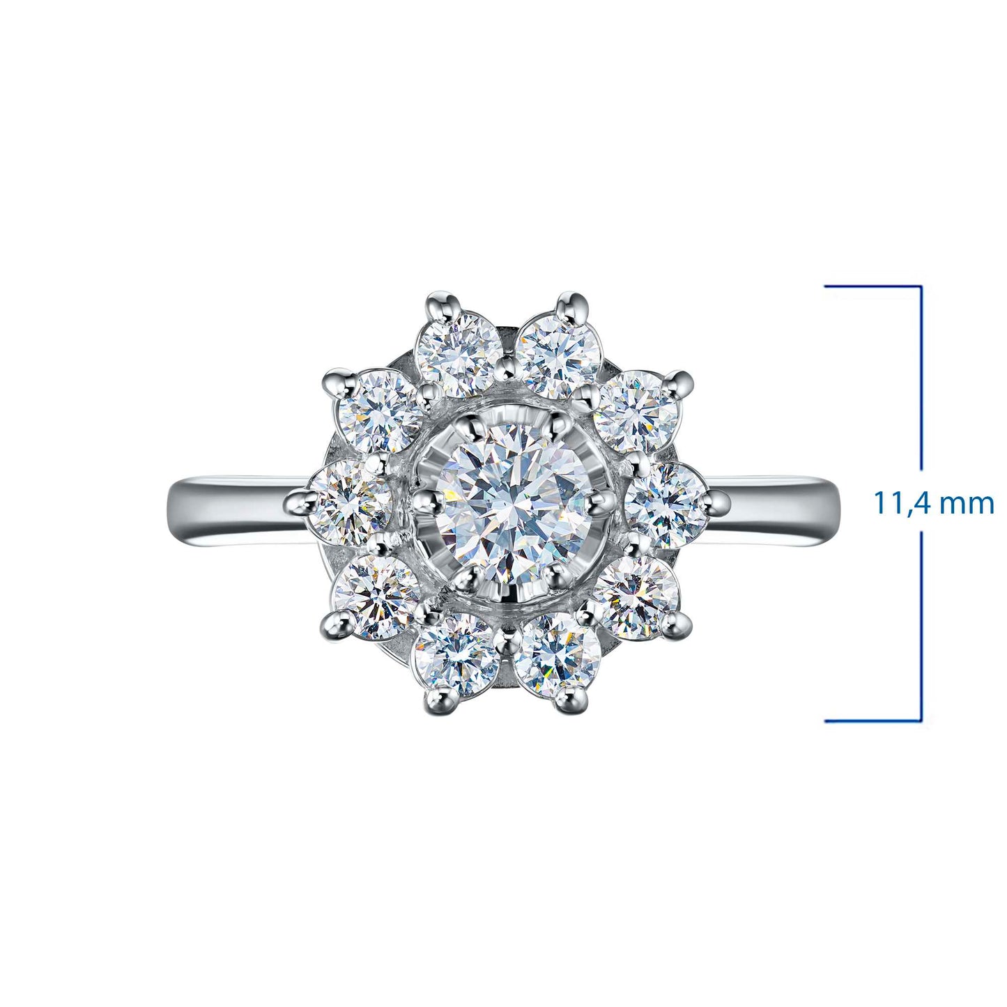 14K White Gold Ring with Lab-Created Diamonds 5.510 CT.TW
