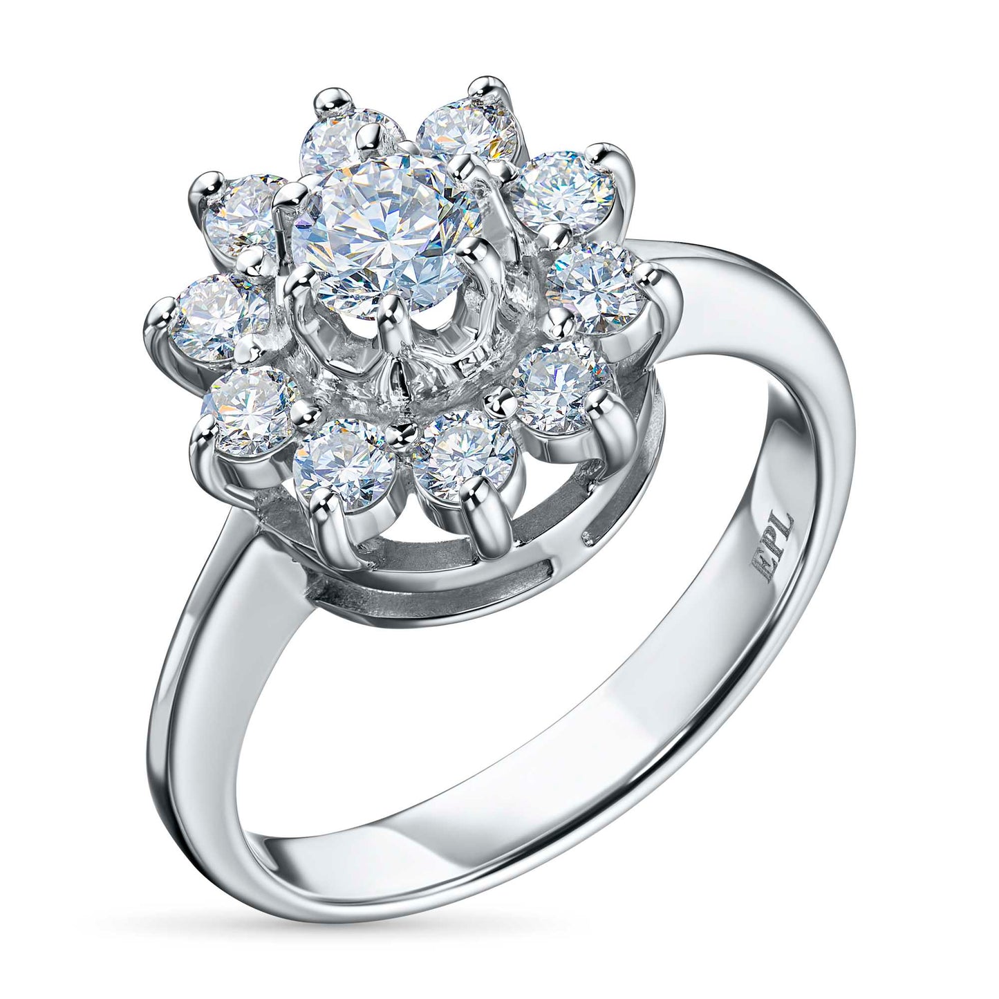 14K White Gold Ring with Lab-Created Diamonds 5.510 CT.TW