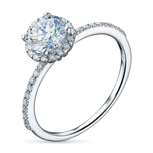 14K White Gold Ring with Lab-Created Diamonds 10.460 CT.TW