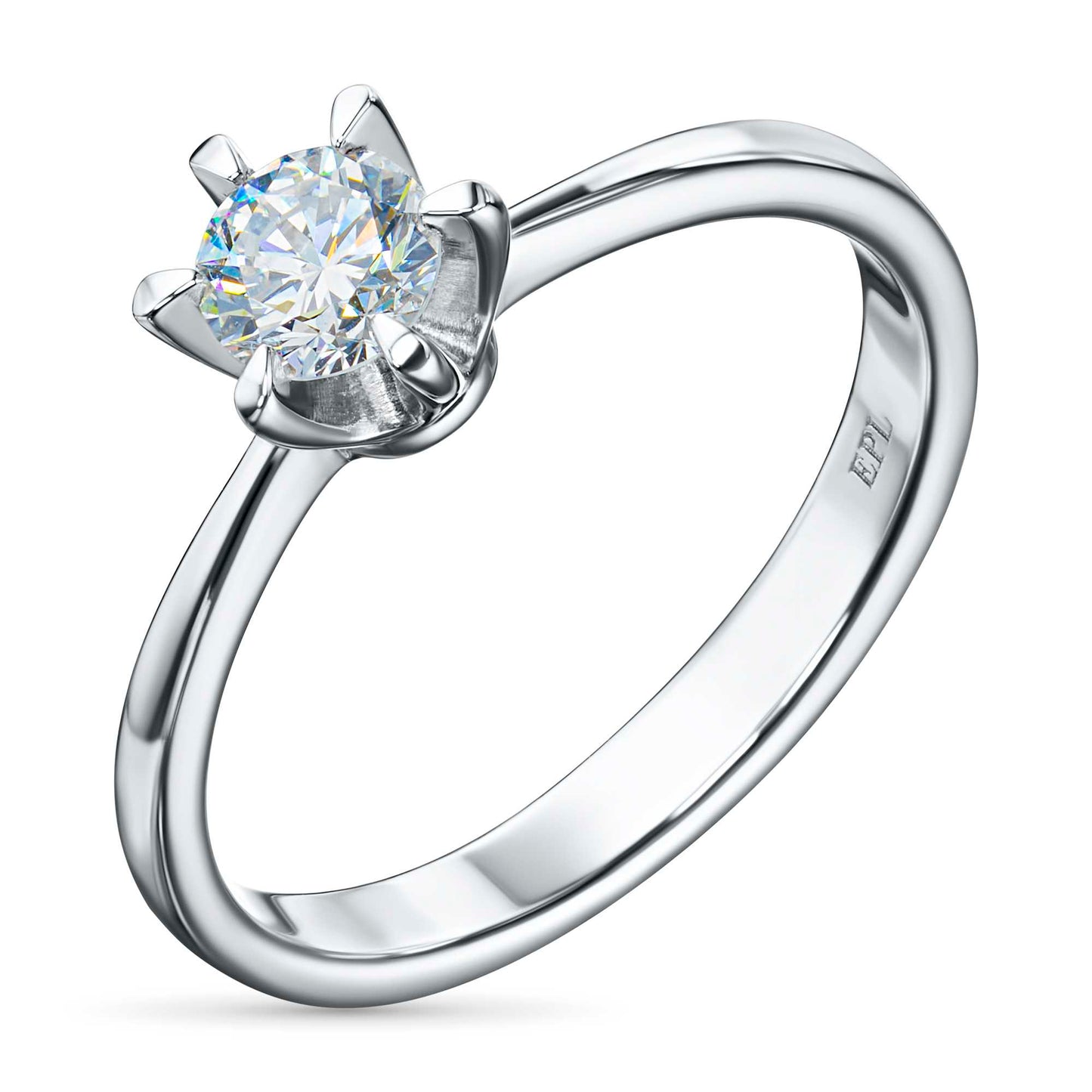 14K White Gold Ring with Lab-Created Diamonds 0.510 CT.TW