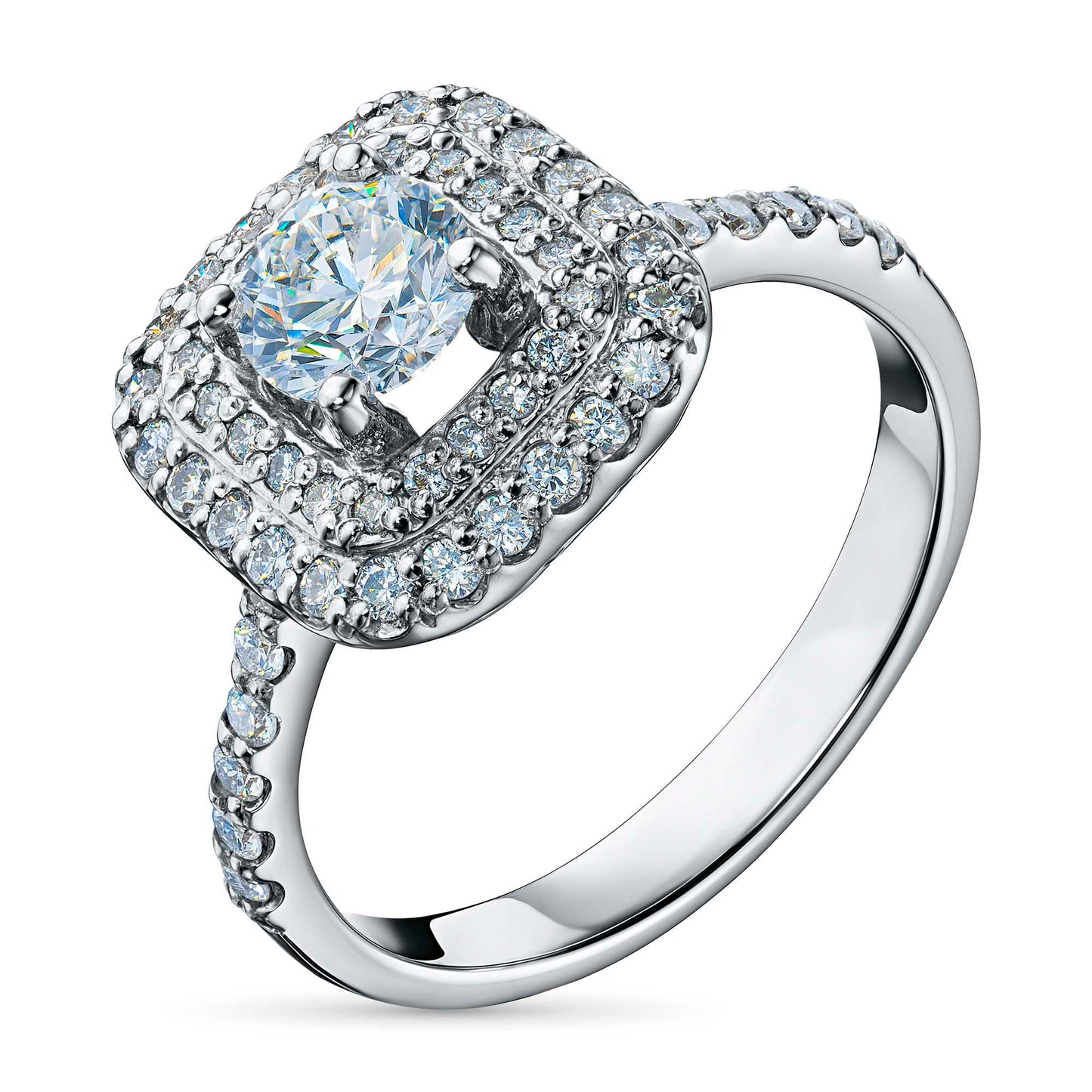 14K White Gold Ring with Lab-Created Diamonds 16.900 CT.TW