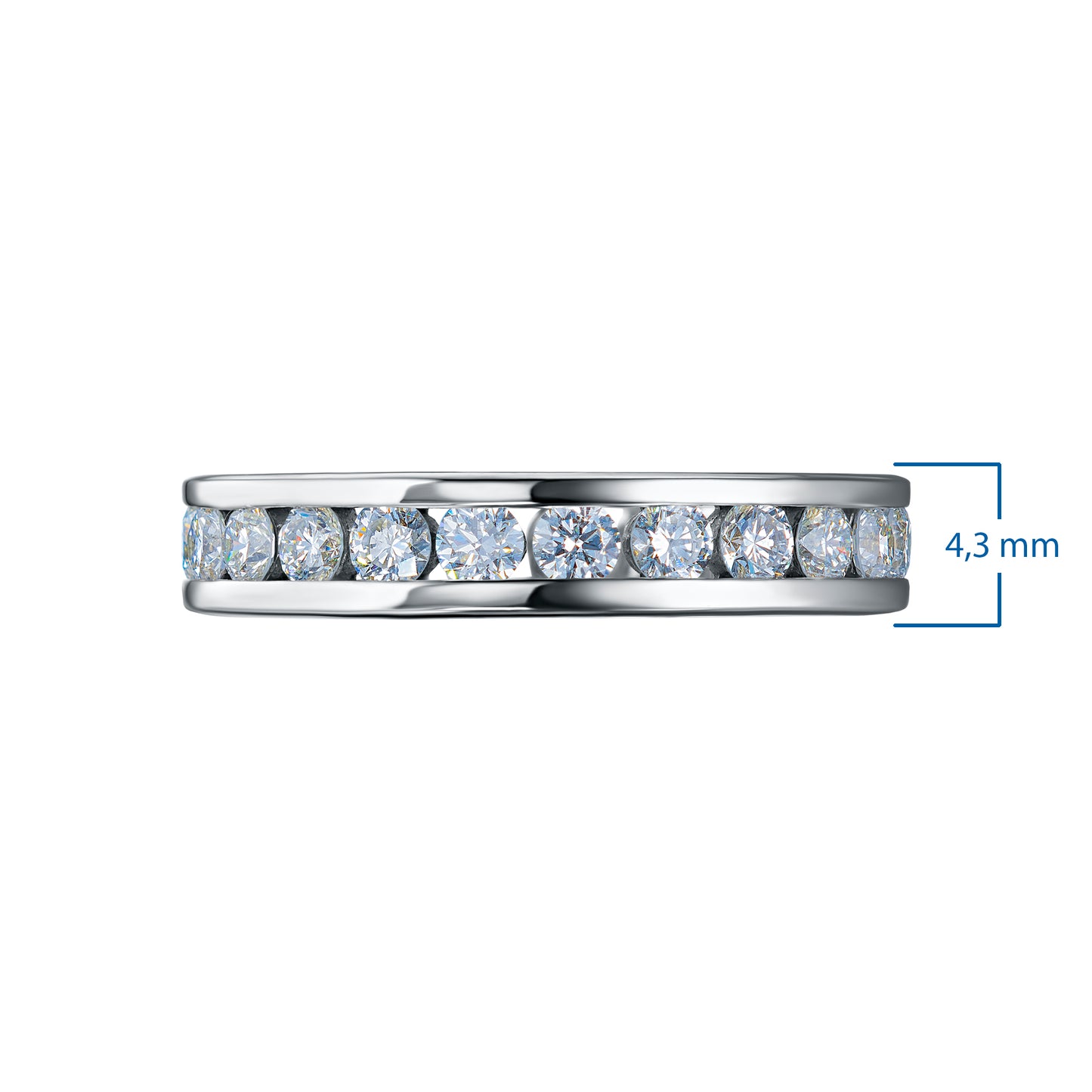 14K White Gold Ring with Lab-Created Diamonds 30.580 CT.TW