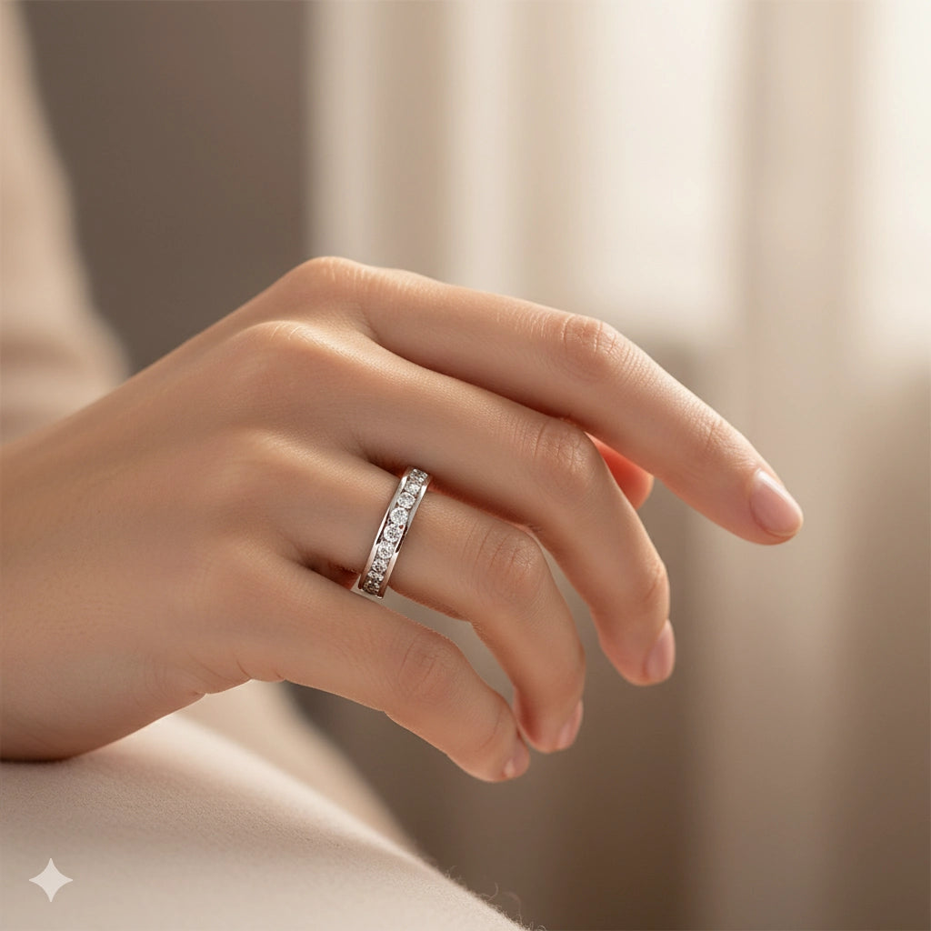 14K White Gold Ring with Lab-Created Diamonds 30.580 CT.TW