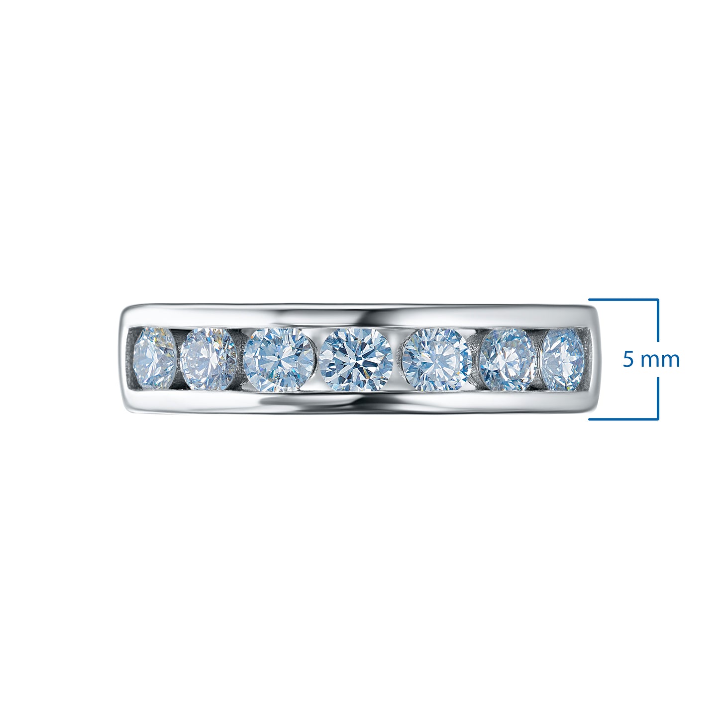 14K White Gold Ring with Lab-Created Diamonds 6.430 CT.TW