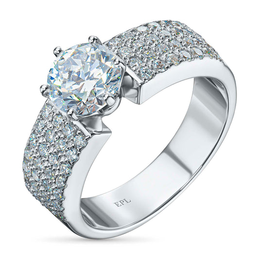 14K White Gold Ring with Lab-Created Diamonds 39.890 CT.TW