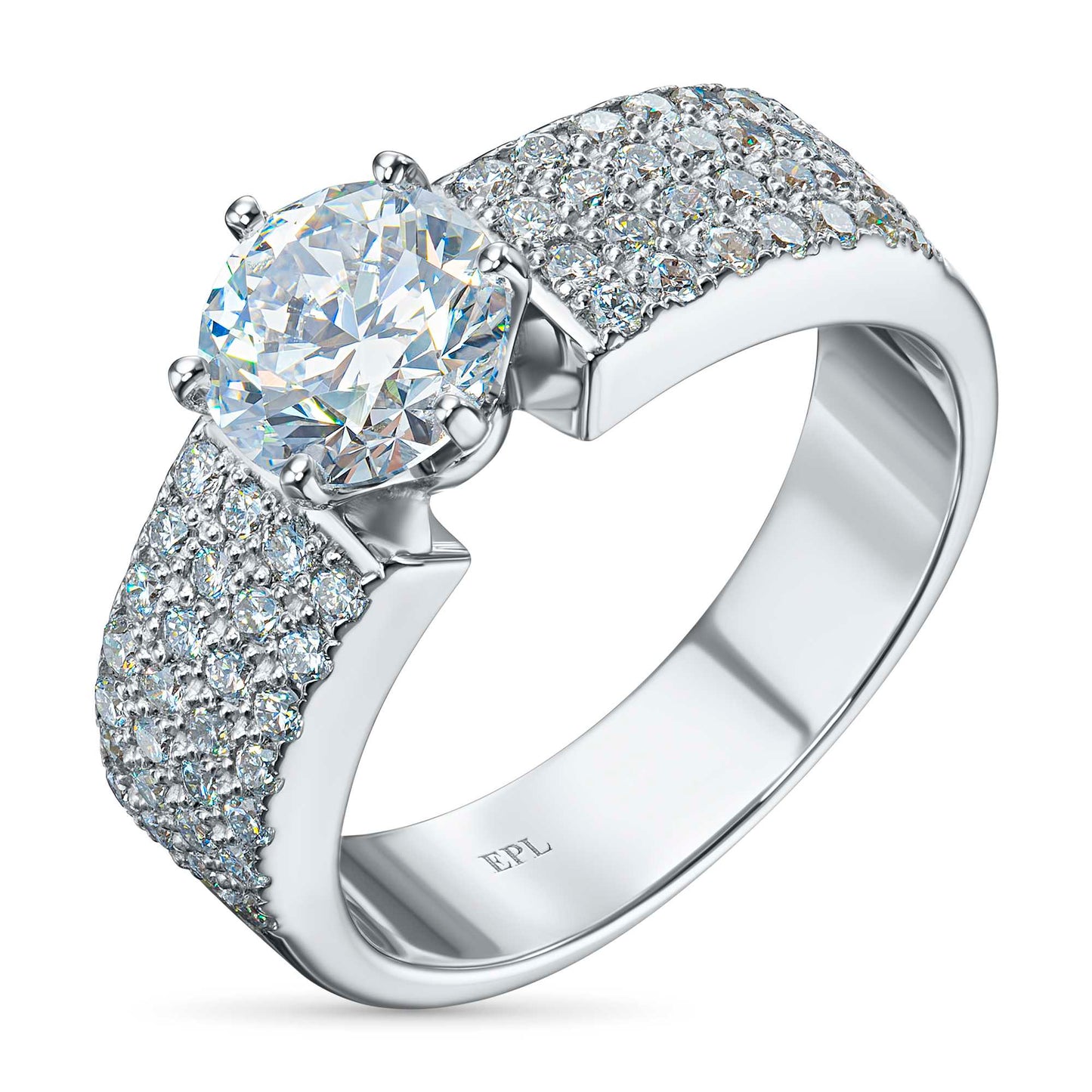 14K White Gold Ring with Lab-Created Diamonds 39.890 CT.TW