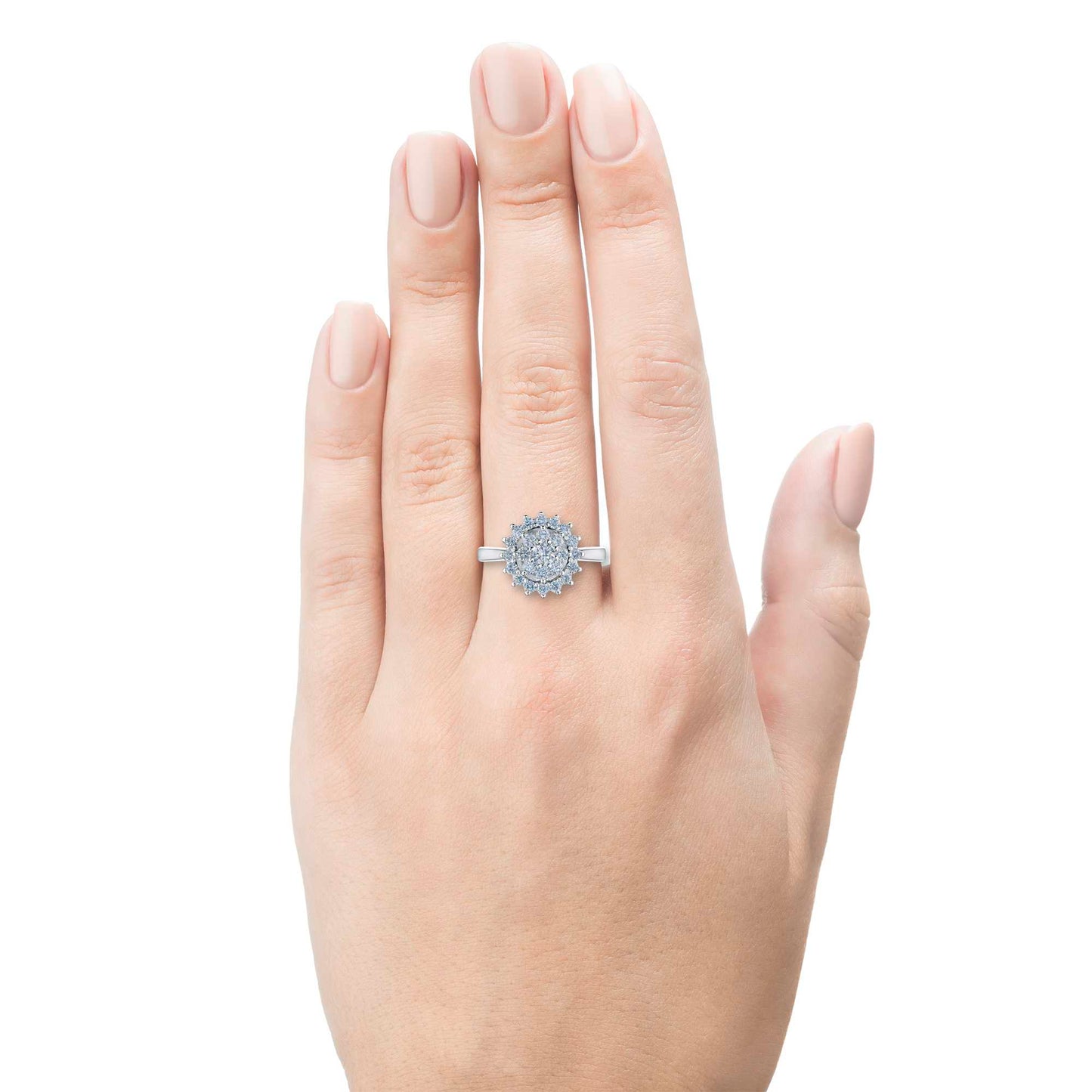 14K White Gold Ring with Lab-Created Diamonds 7.930 CT.TW