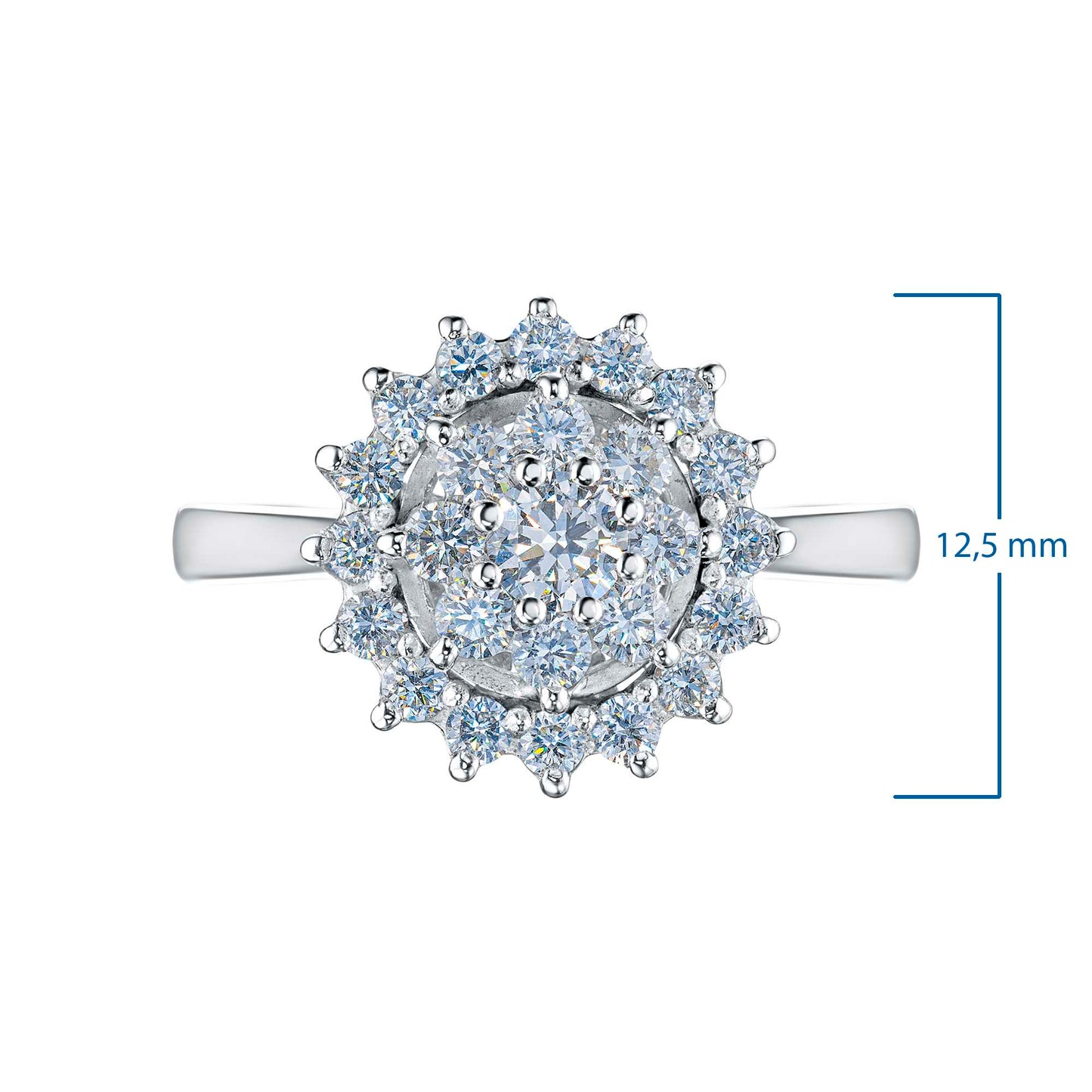 14K White Gold Ring with Lab-Created Diamonds 7.930 CT.TW