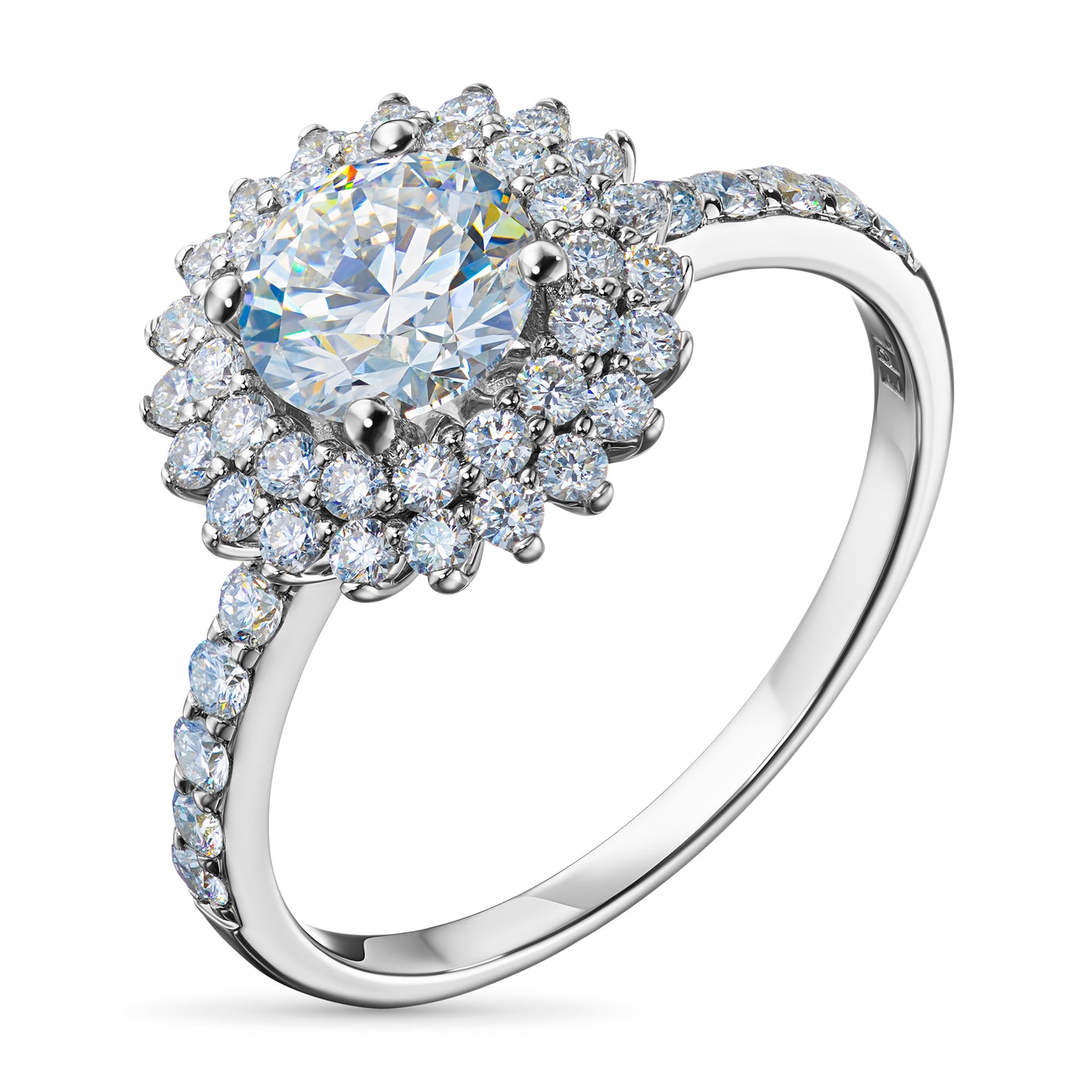 14K White Gold Ring with Lab-Created Diamonds 15.450 CT.TW