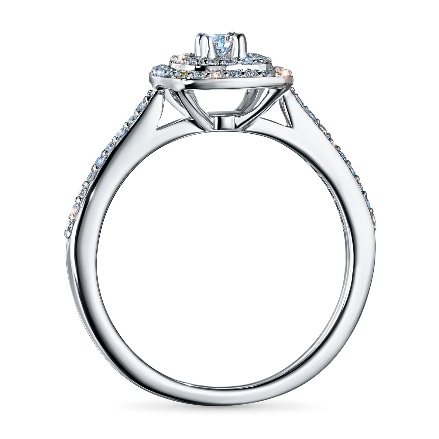 14K White Gold Ring with Natural Diamonds 15.080 CT.TW
