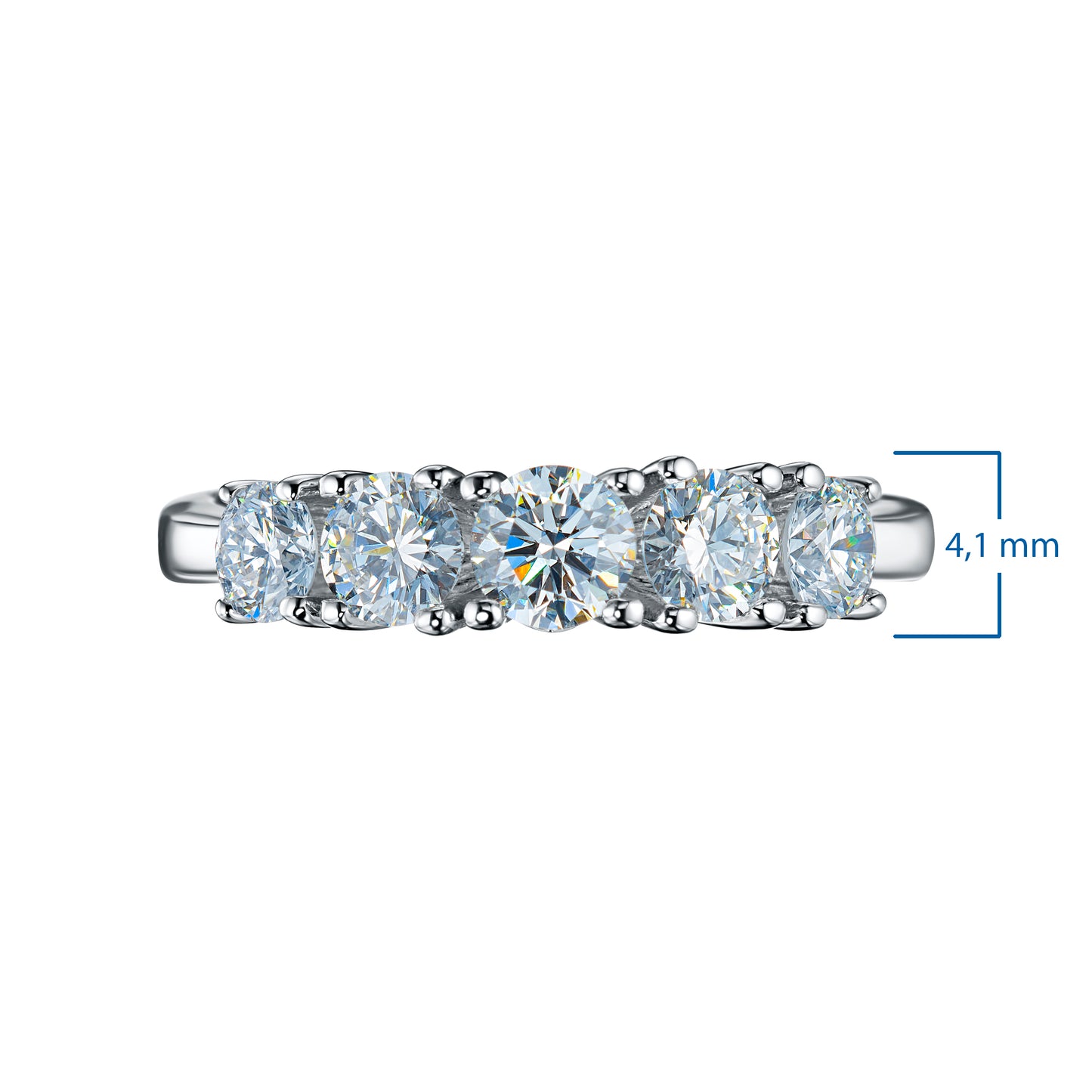 14K White Gold Ring with Lab-Created Diamonds 1.370 CT.TW