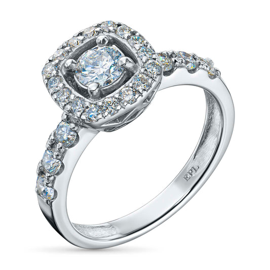 14K White Gold Ring with Natural Diamonds 5.780 CT.TW