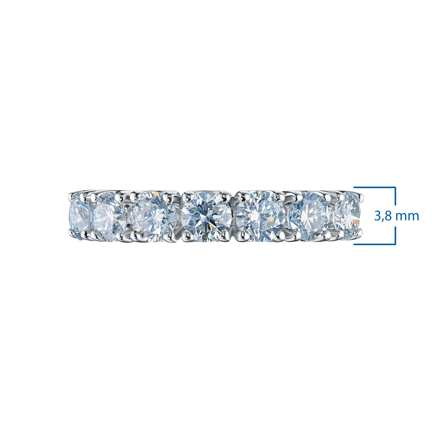 14K White Gold Ring with Lab-Created Diamonds 7.670 CT.TW